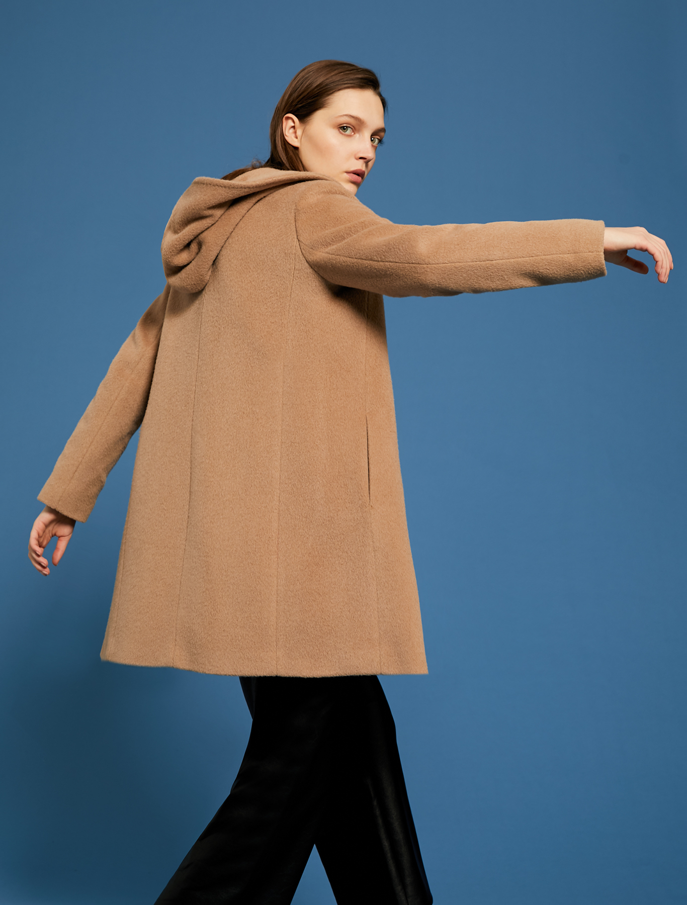 Short beaver cloth coat, camel - Pennyblack Short beaver cloth coat - camel - pennyblack