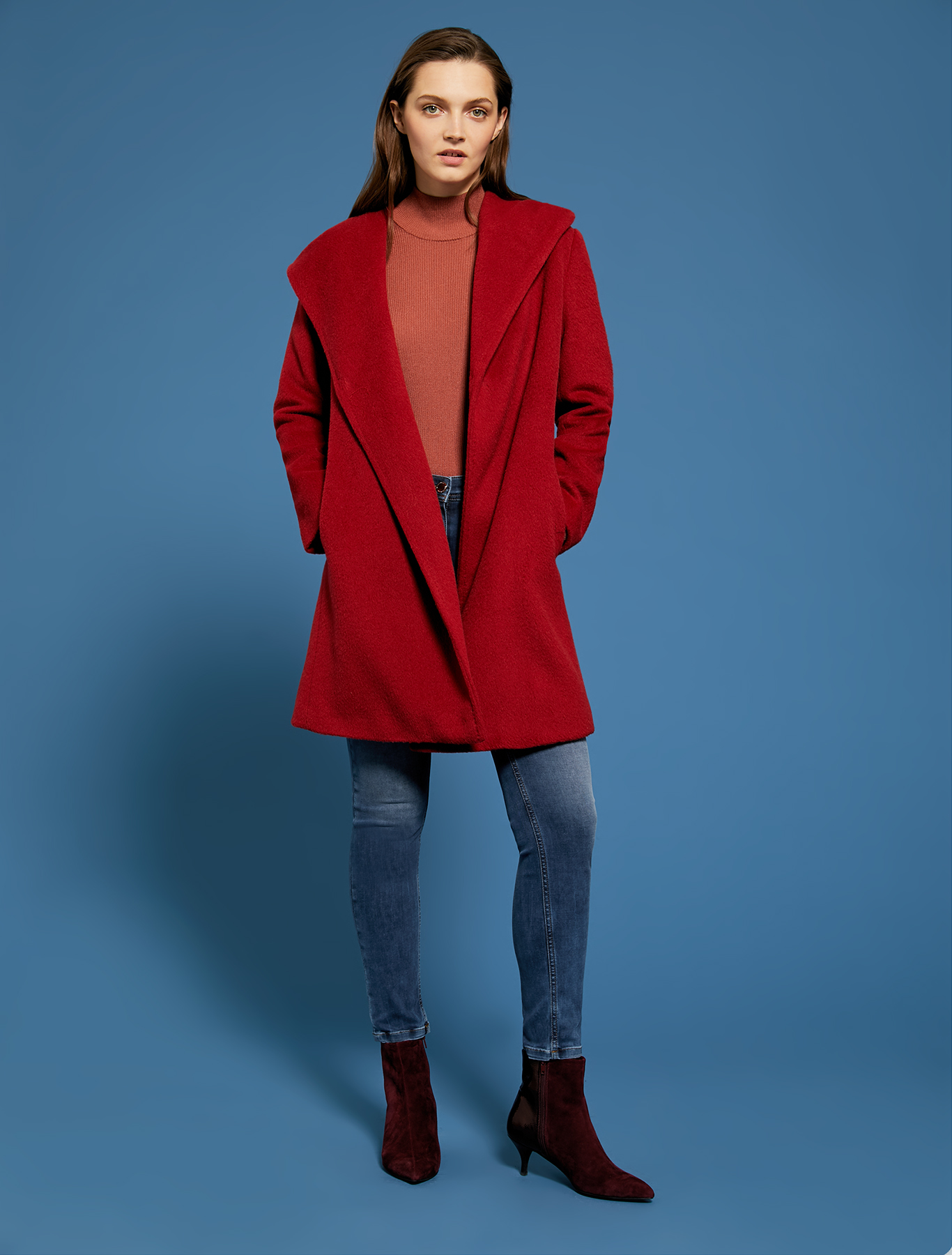 Short beaver cloth coat, red - Pennyblack Short beaver cloth coat - red - pennyblack
