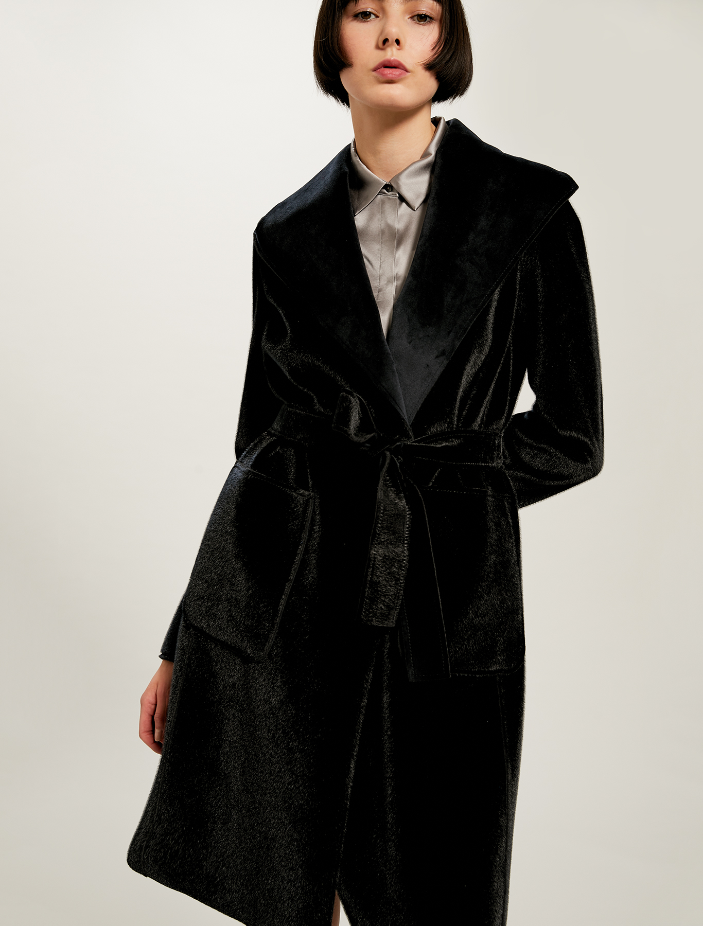Cappotto reversibile in peluche, nero - Pennyblack Cappotto reversibile in peluche - nero - pennyblack