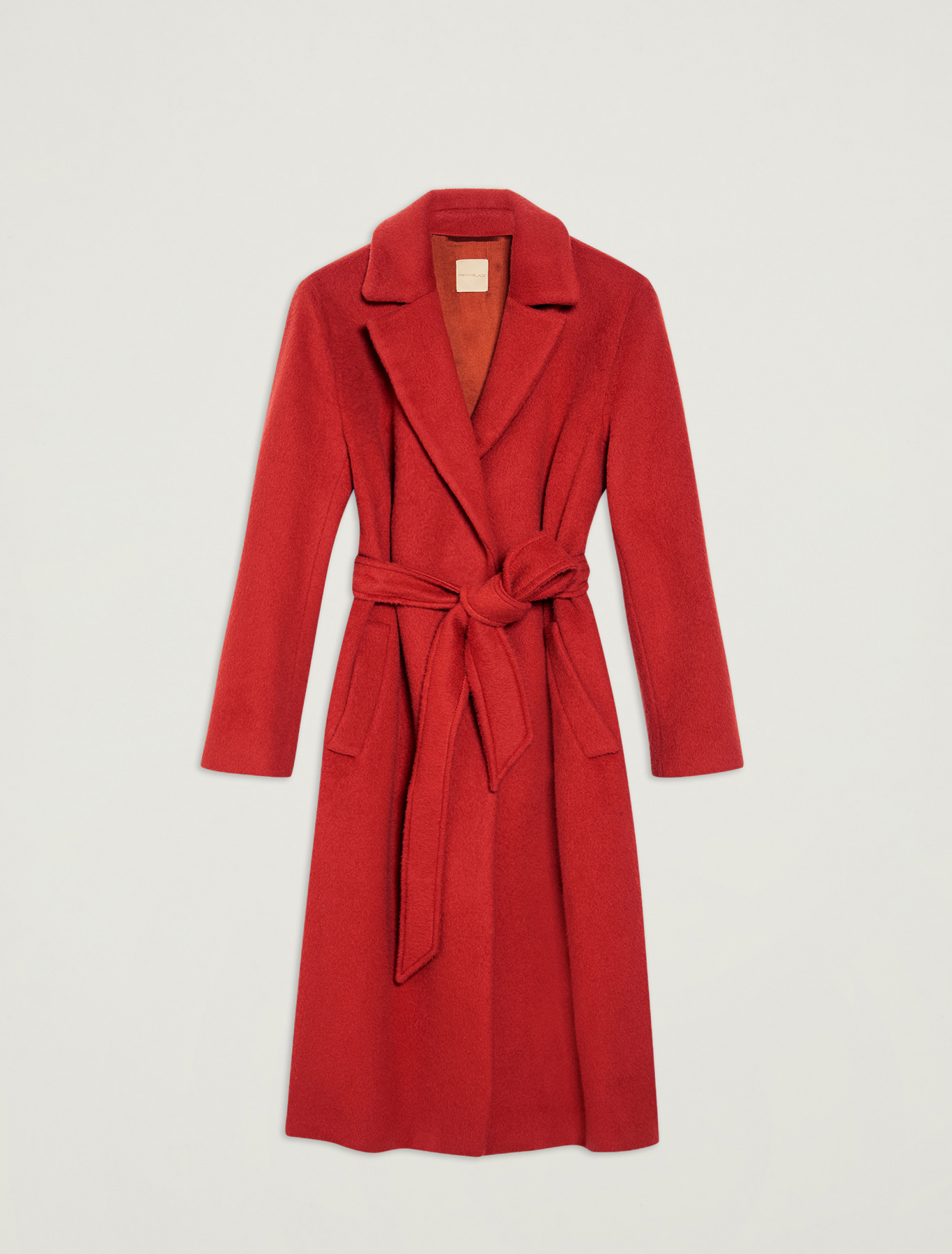 Mid-length beaver cloth coat, terracotta - Pennyblack Mid-length beaver cloth coat - terracotta - pennyblack