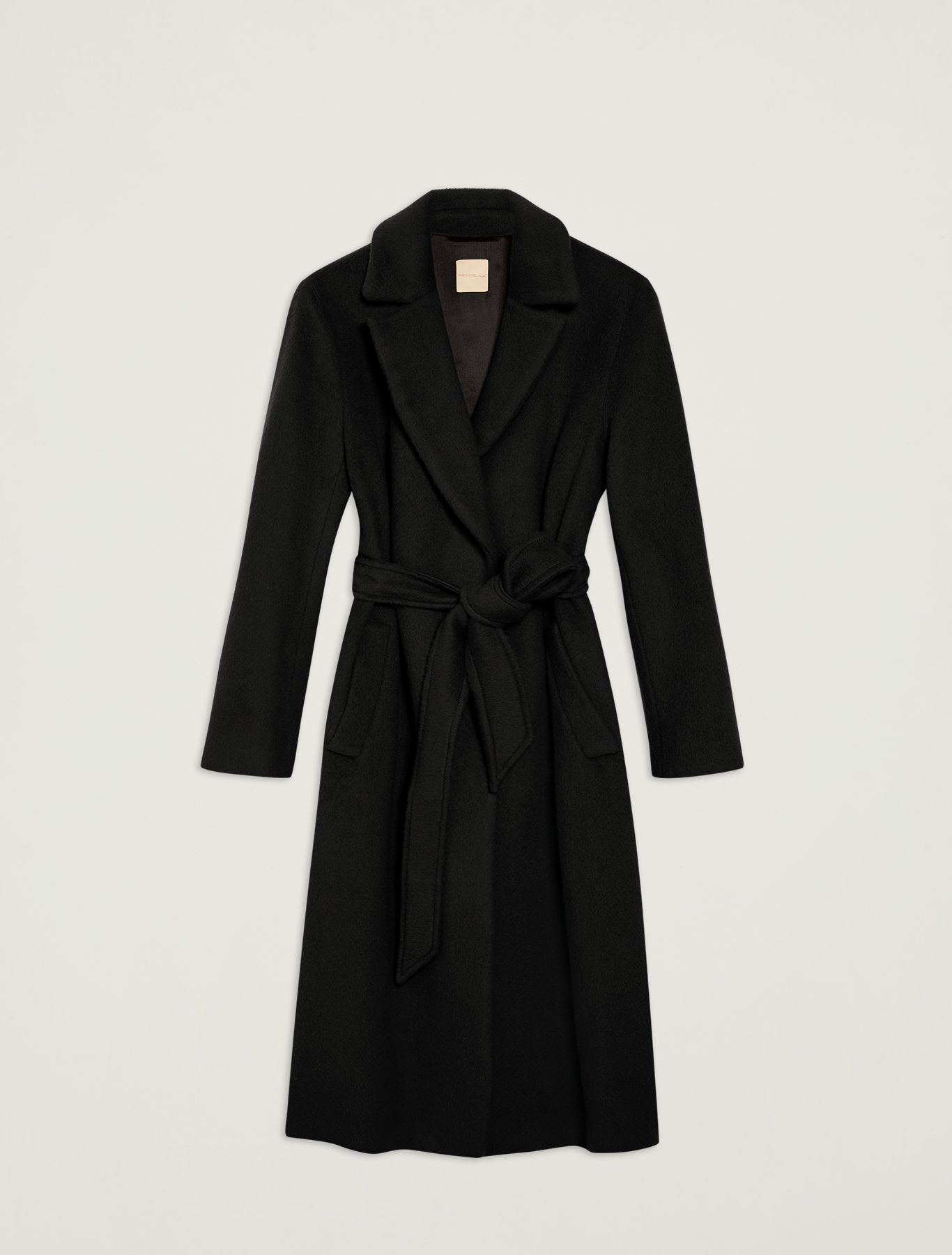 Mid-length beaver cloth coat, black - Pennyblack Mid-length beaver cloth coat - black - pennyblack