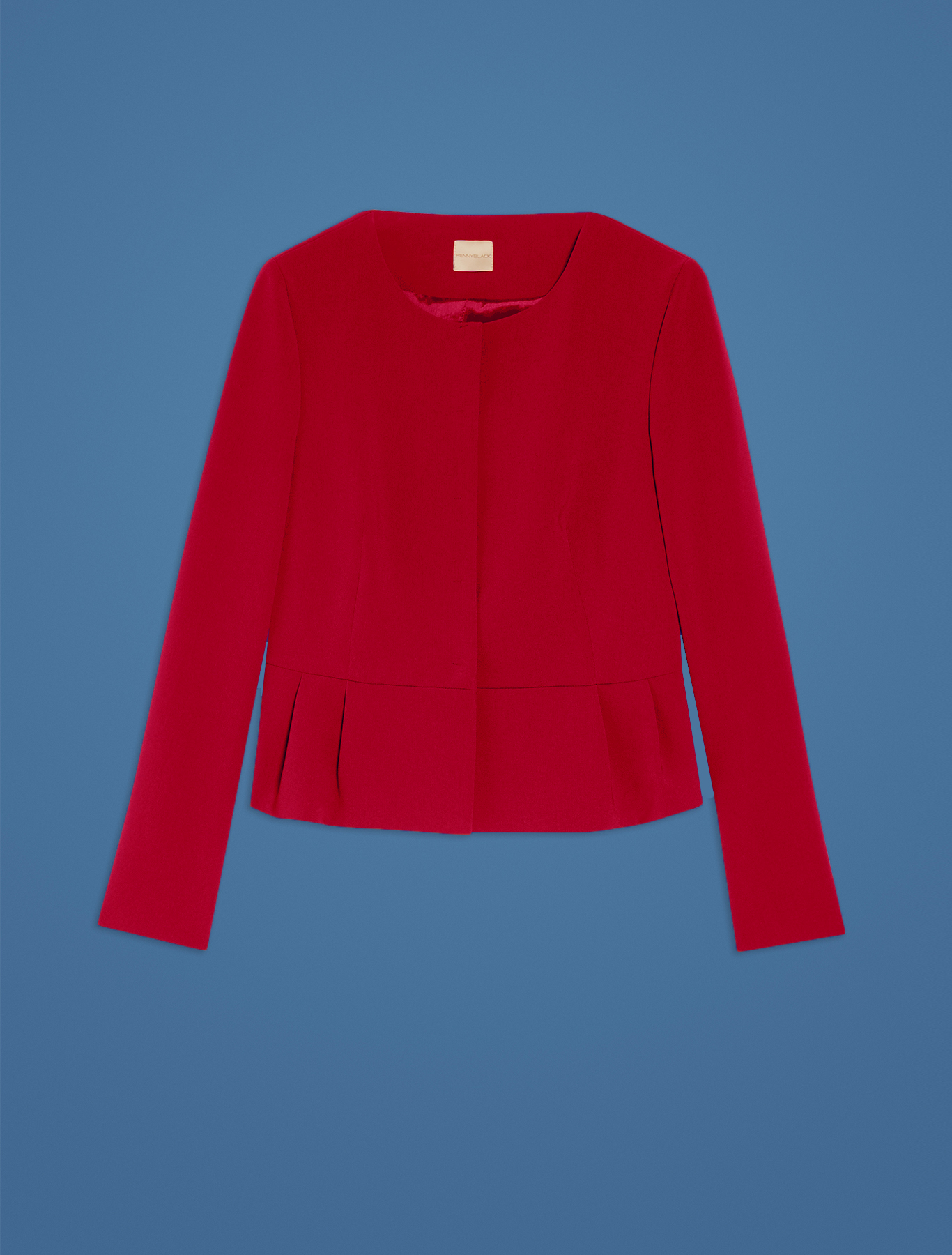 Giacca slim con baschina a pieghe, rosso - Pennyblack Giacca slim con baschina a pieghe - rosso - pennyblack