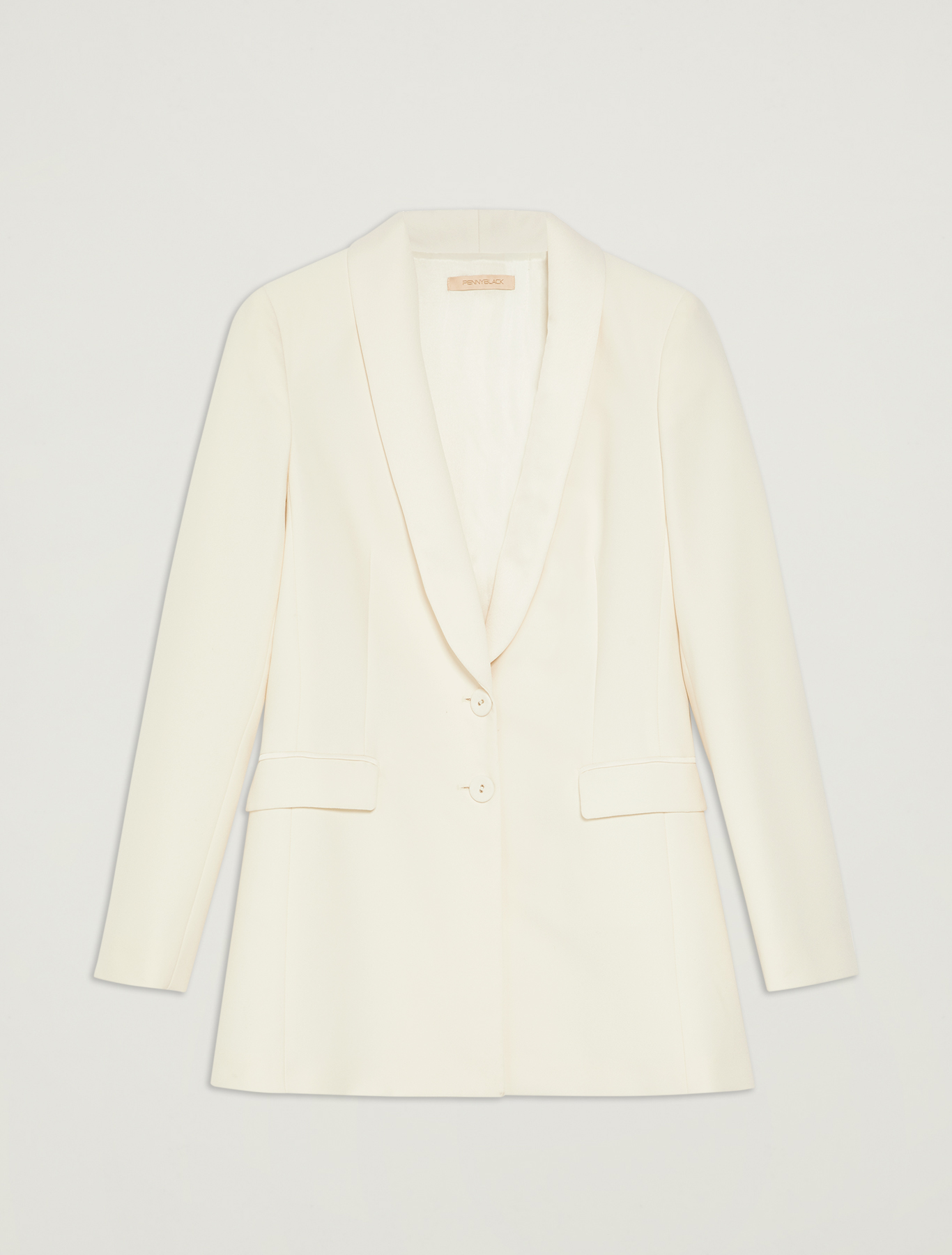 Smoking jacket with satin lapels, ivory - Pennyblack Smoking jacket with satin lapels - ivory - pennyblack