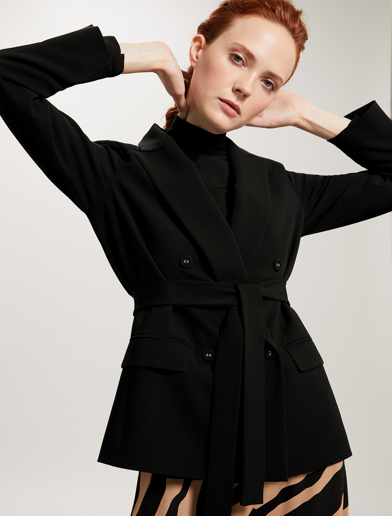Blazer doppiopetto con cintura, nero - Pennyblack Blazer doppiopetto con cintura - nero - pennyblack