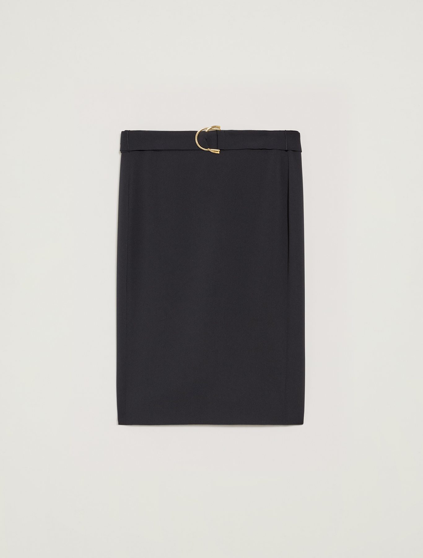 Belted pencil skirt, navy blue - Pennyblack
