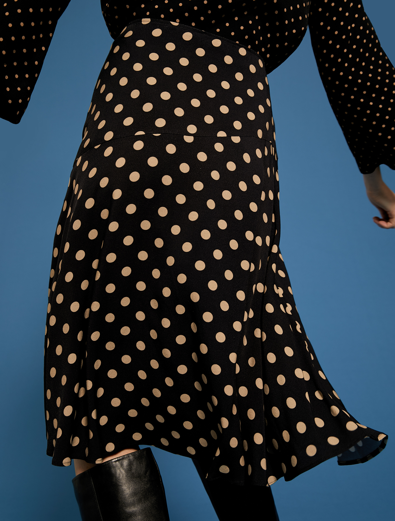 Gonna midi in sablé, fantasia beige - Pennyblack Gonna midi in sablé - fantasia beige - pennyblack