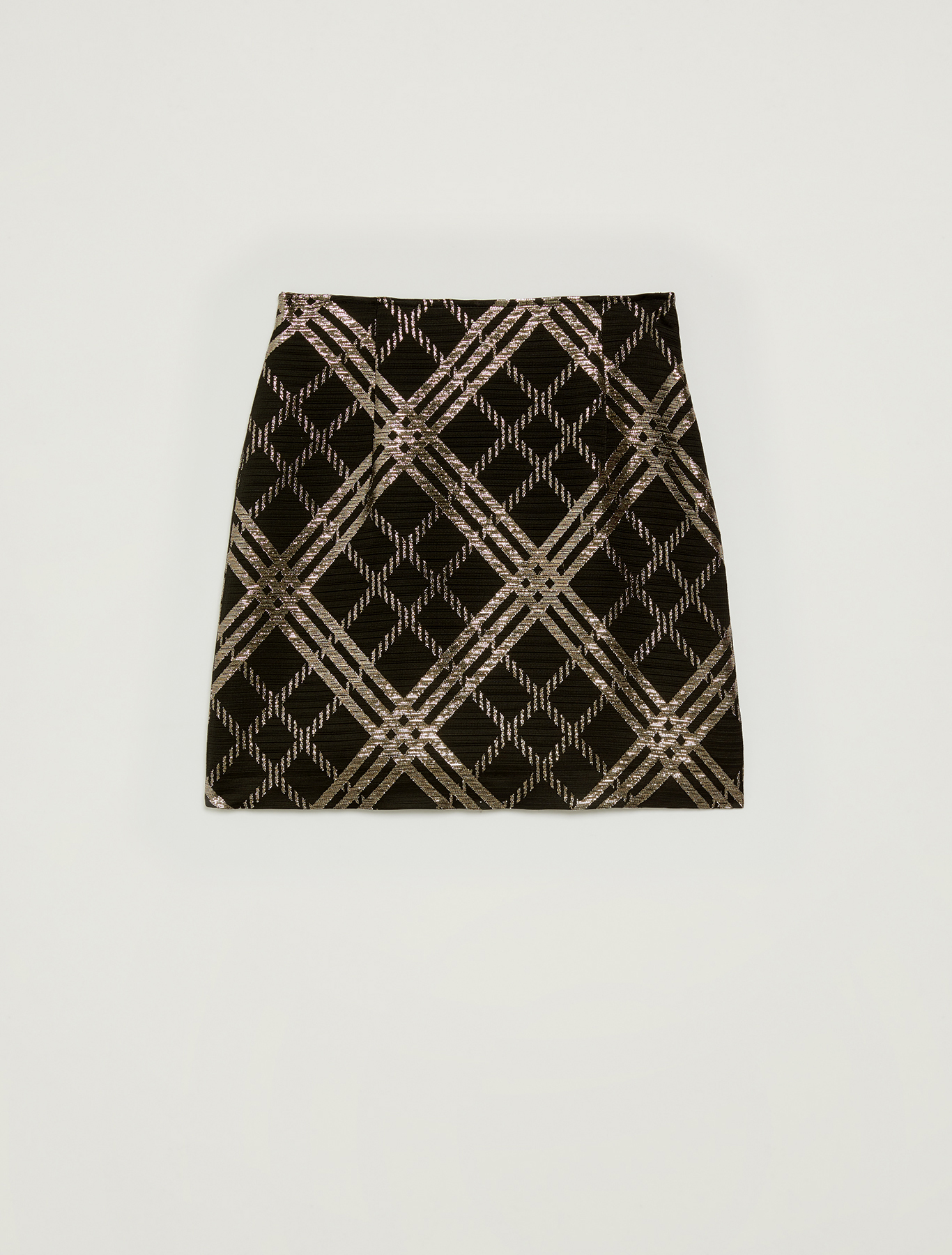 Gonna jacquard lamé, fantasia nero - Pennyblack Gonna jacquard lamé - fantasia nero - pennyblack