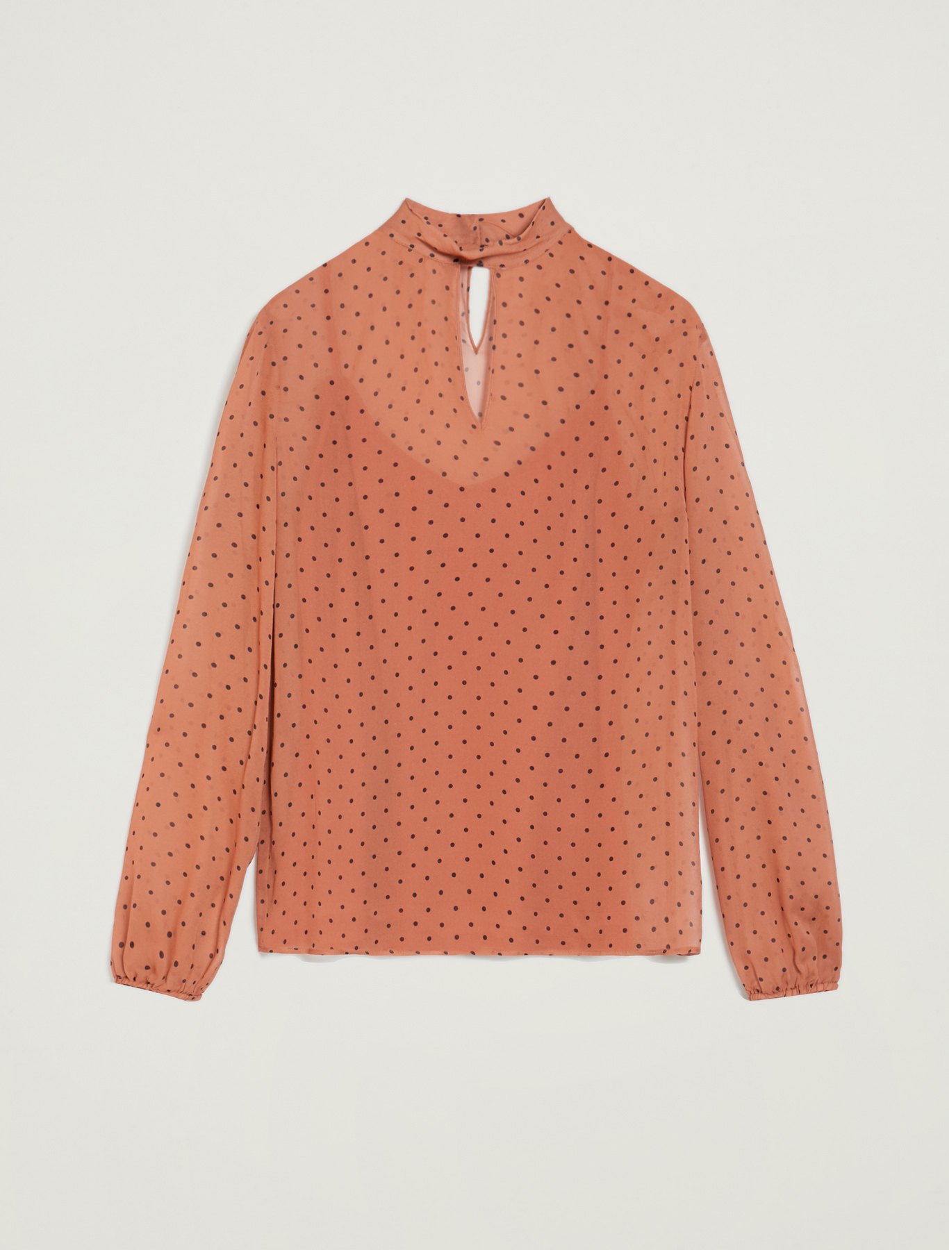Printed georgette blouse, fantasia ruggine - Pennyblack Printed georgette blouse - fantasia ruggine - pennyblack