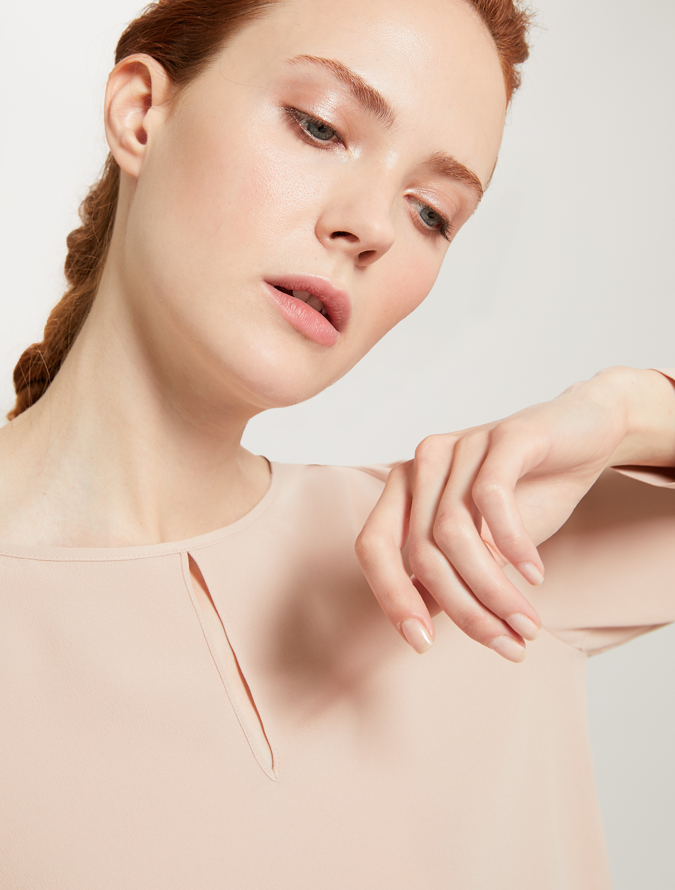Crepe de chine blouse, pink - Pennyblack Crepe de chine blouse - pink - pennyblack