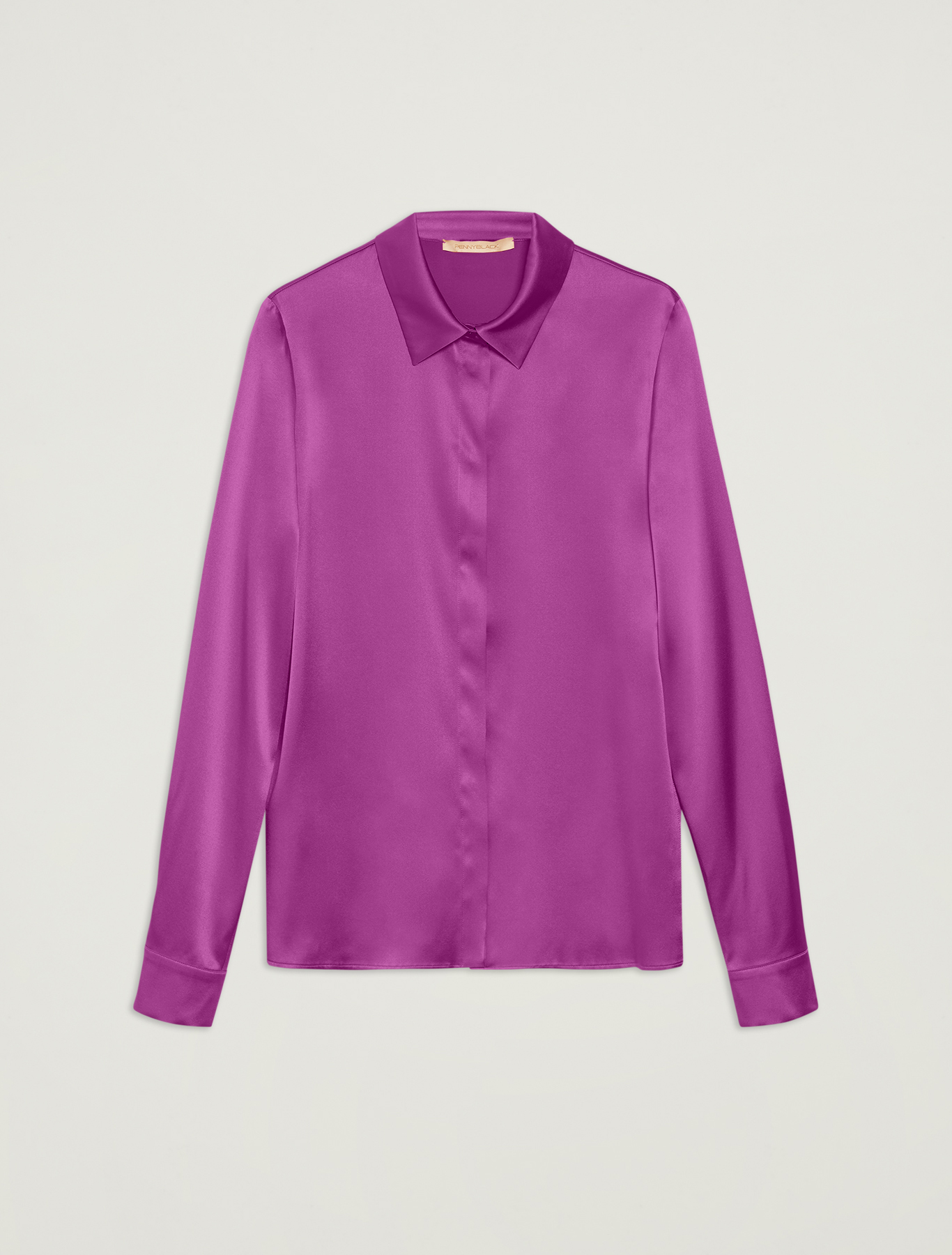 Silk satin shirt, purple - Pennyblack Silk satin shirt - purple - pennyblack