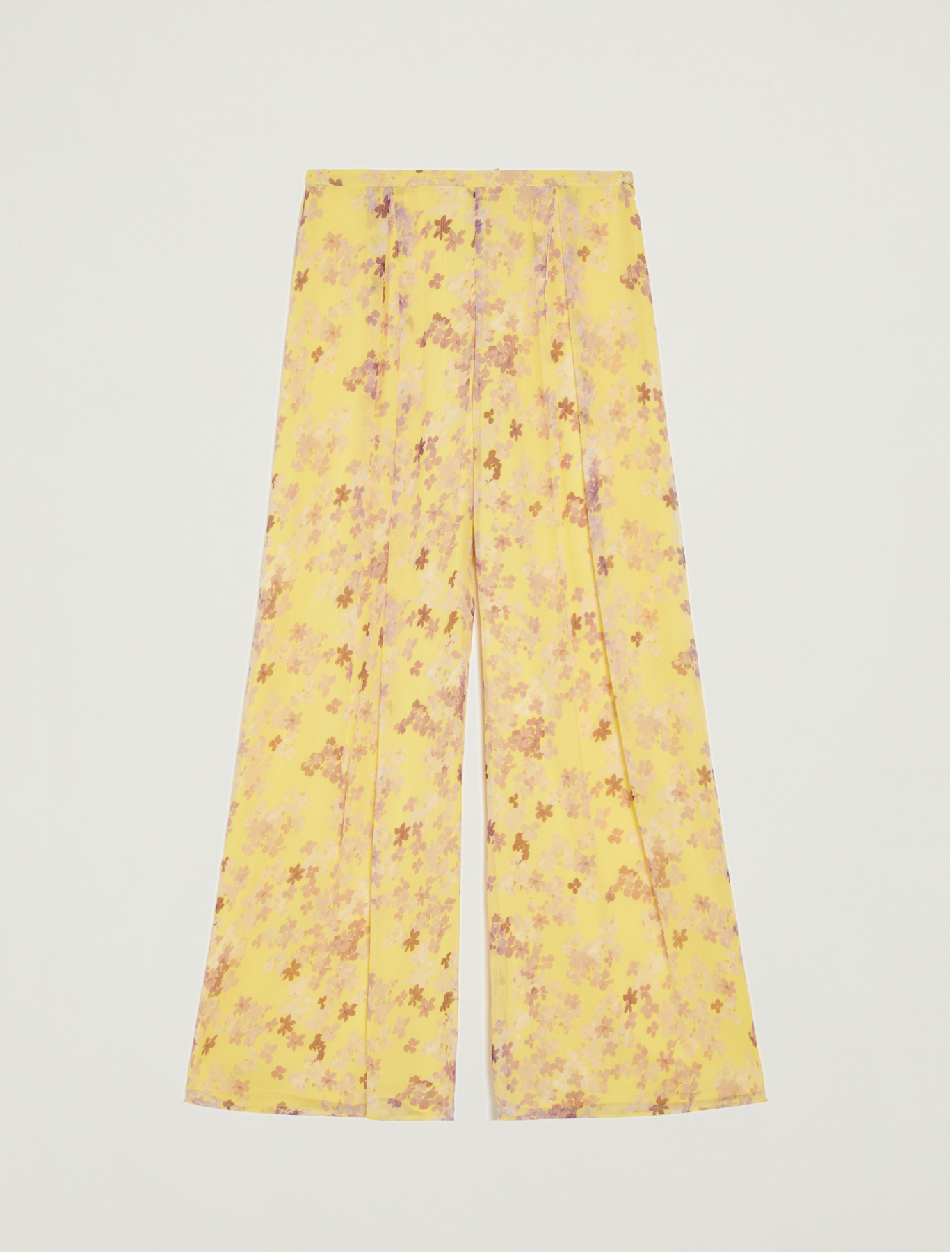 Pantaloni palazzo floreali, fantasia giallo tenue - Pennyblack Pantaloni palazzo floreali - fantasia giallo tenue - pennyblack