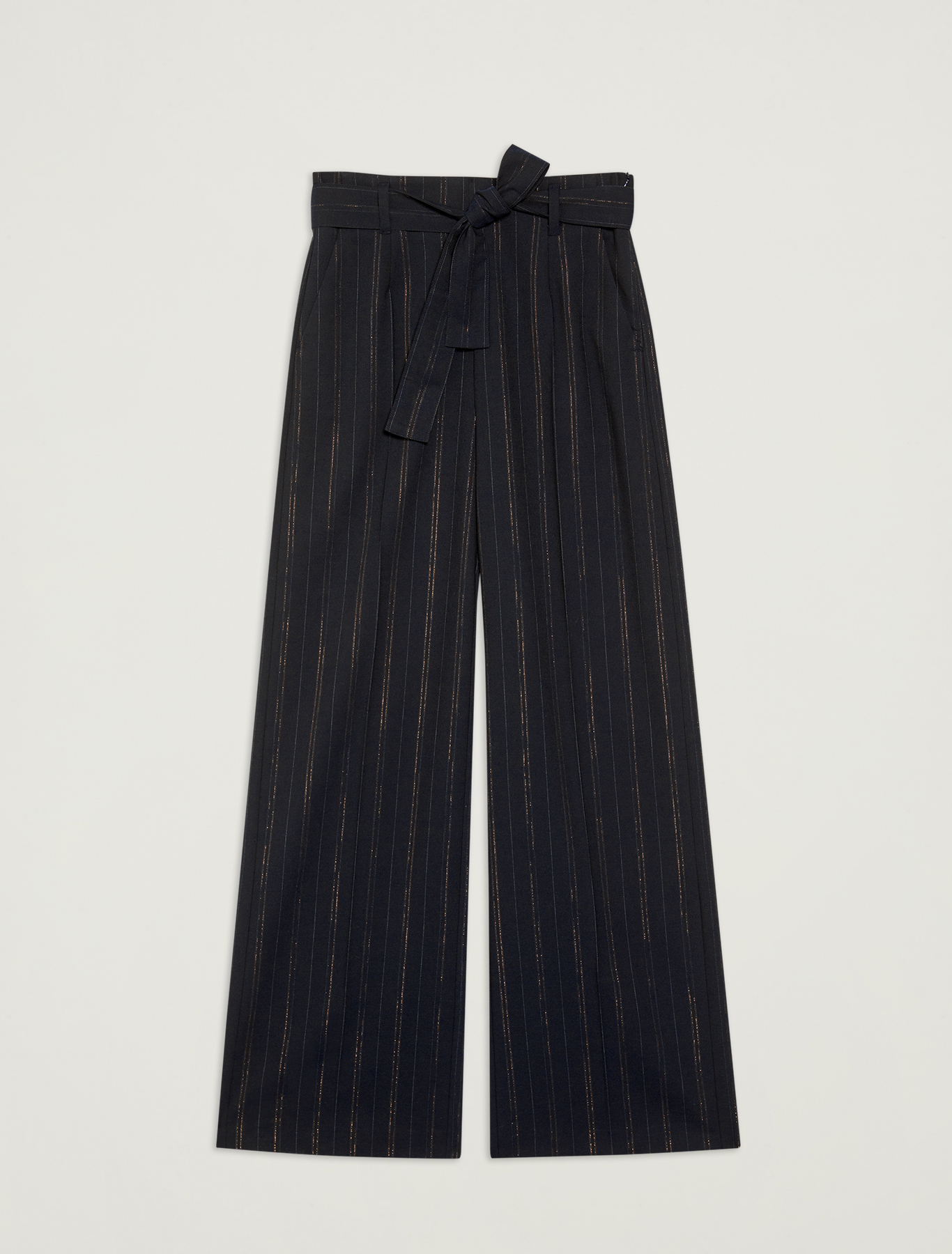 Pantaloni ampi a disegno lamé, fantasia blu marino - Pennyblack Pantaloni ampi a disegno lamé - fantasia blu marino - pennyblack