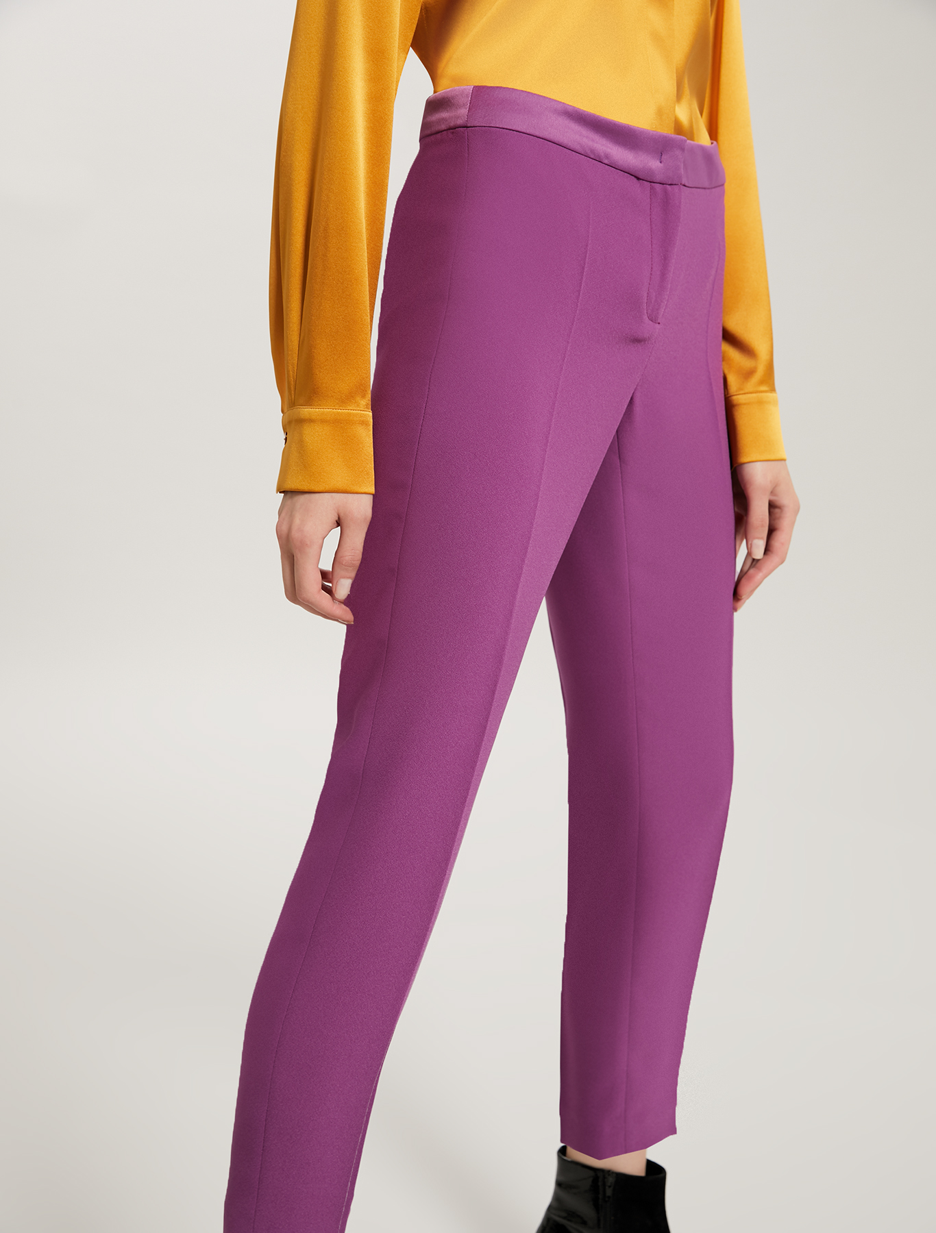 Slim fit envers satin trousers, purple - Pennyblack Slim fit envers satin trousers - purple - pennyblack