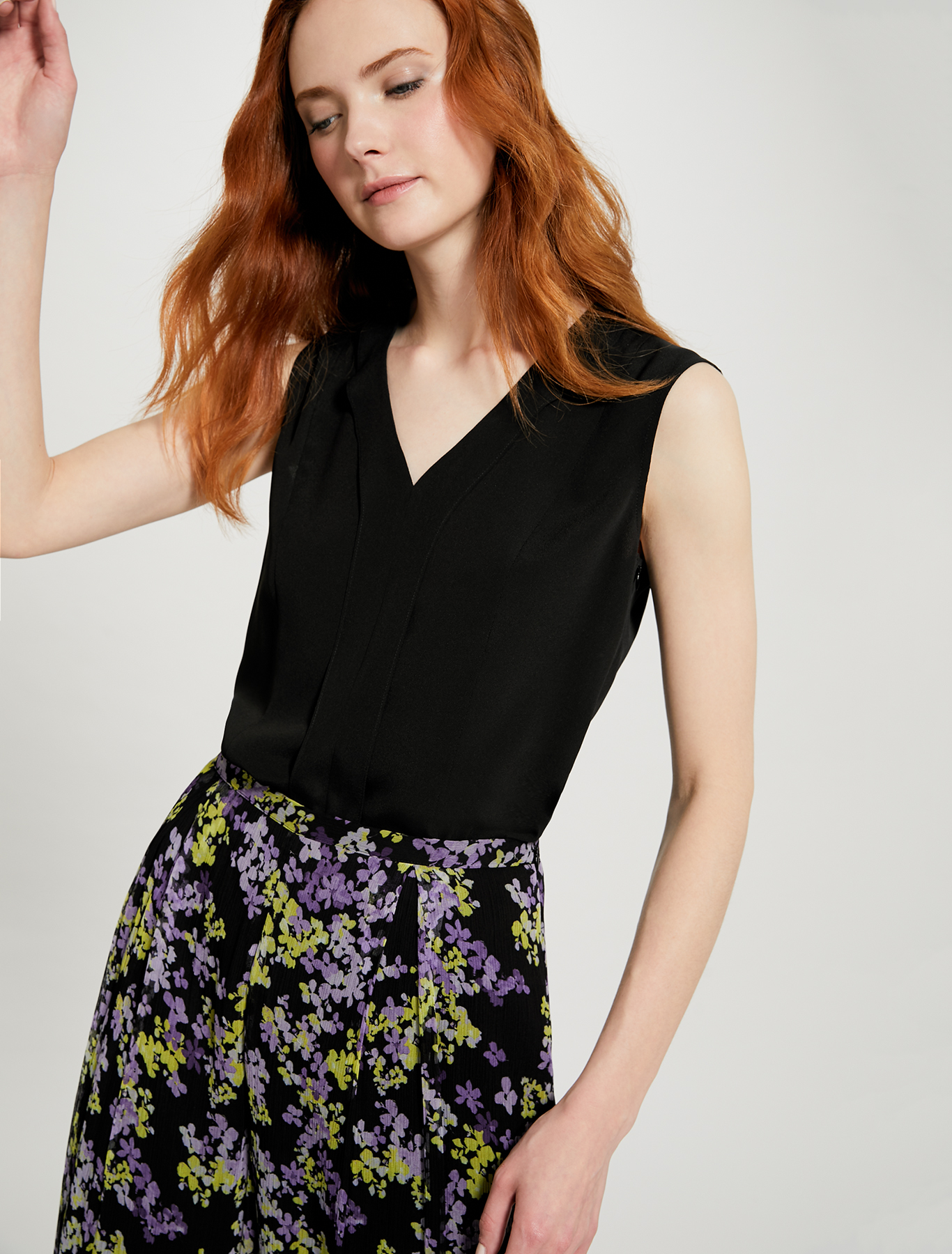 Slim-fit flounce top, black - Pennyblack Slim-fit flounce top - black - pennyblack