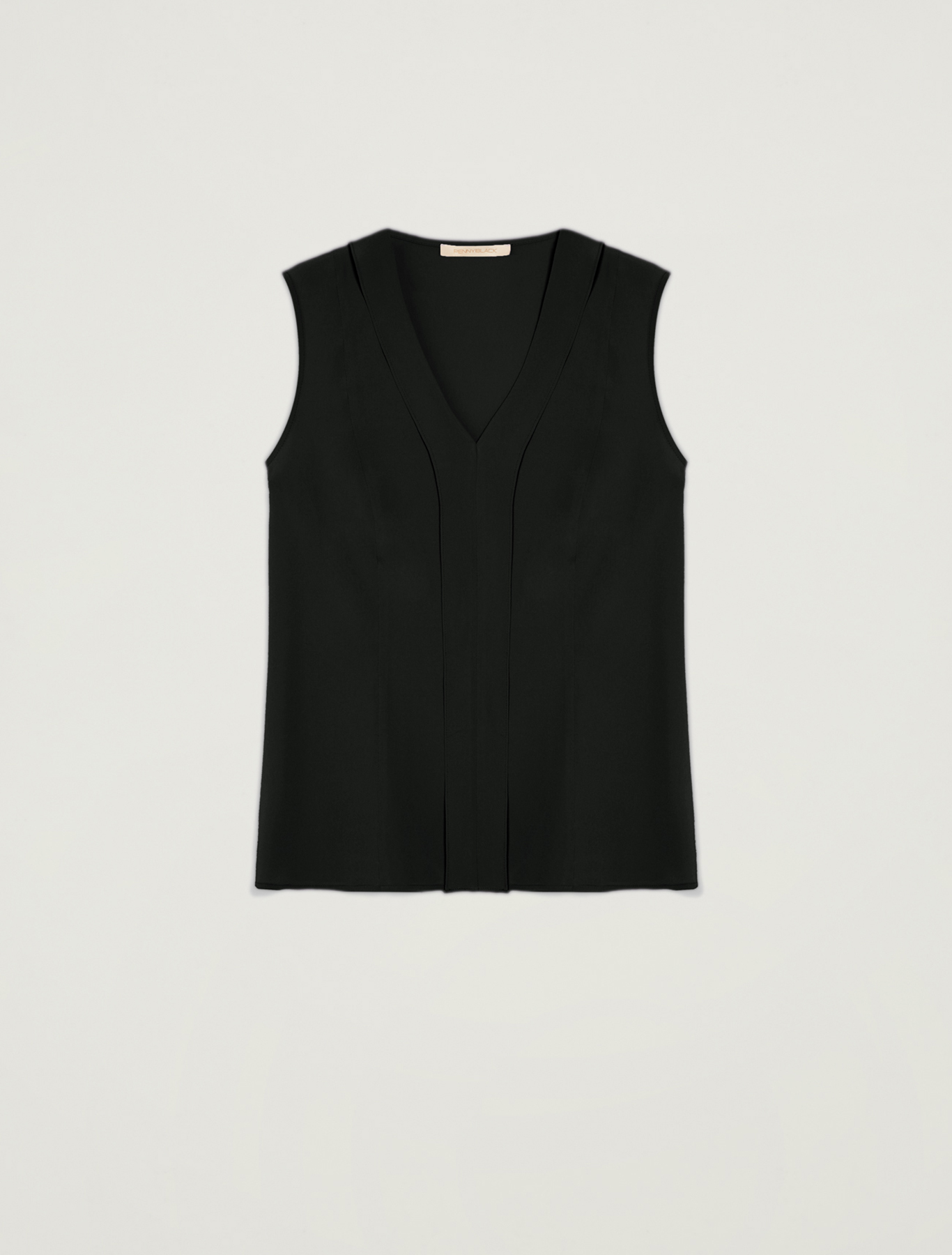 Slim-fit flounce top, black - Pennyblack Slim-fit flounce top - black - pennyblack