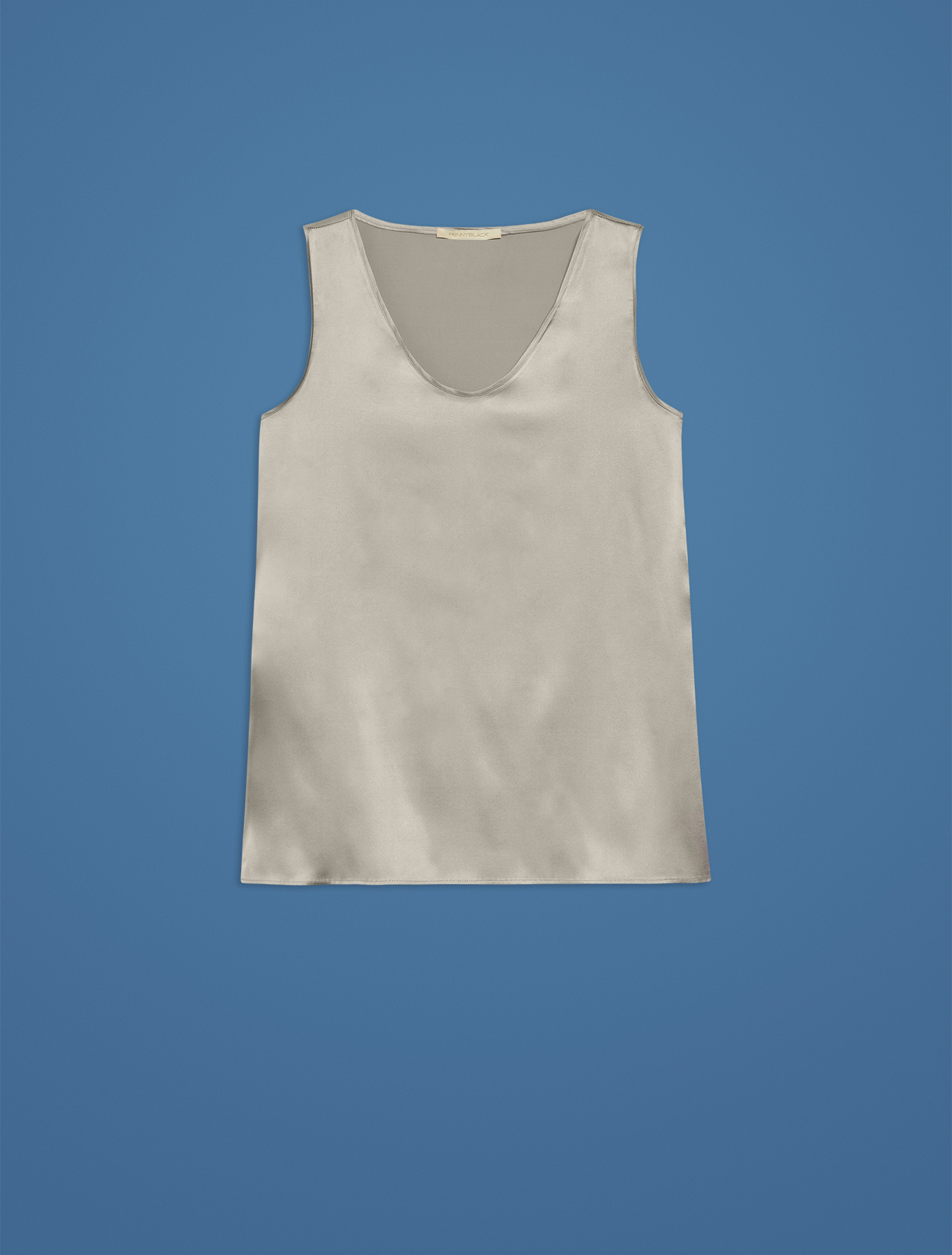 Silk satin top, pearl grey - Pennyblack Silk satin top - pearl grey - pennyblack