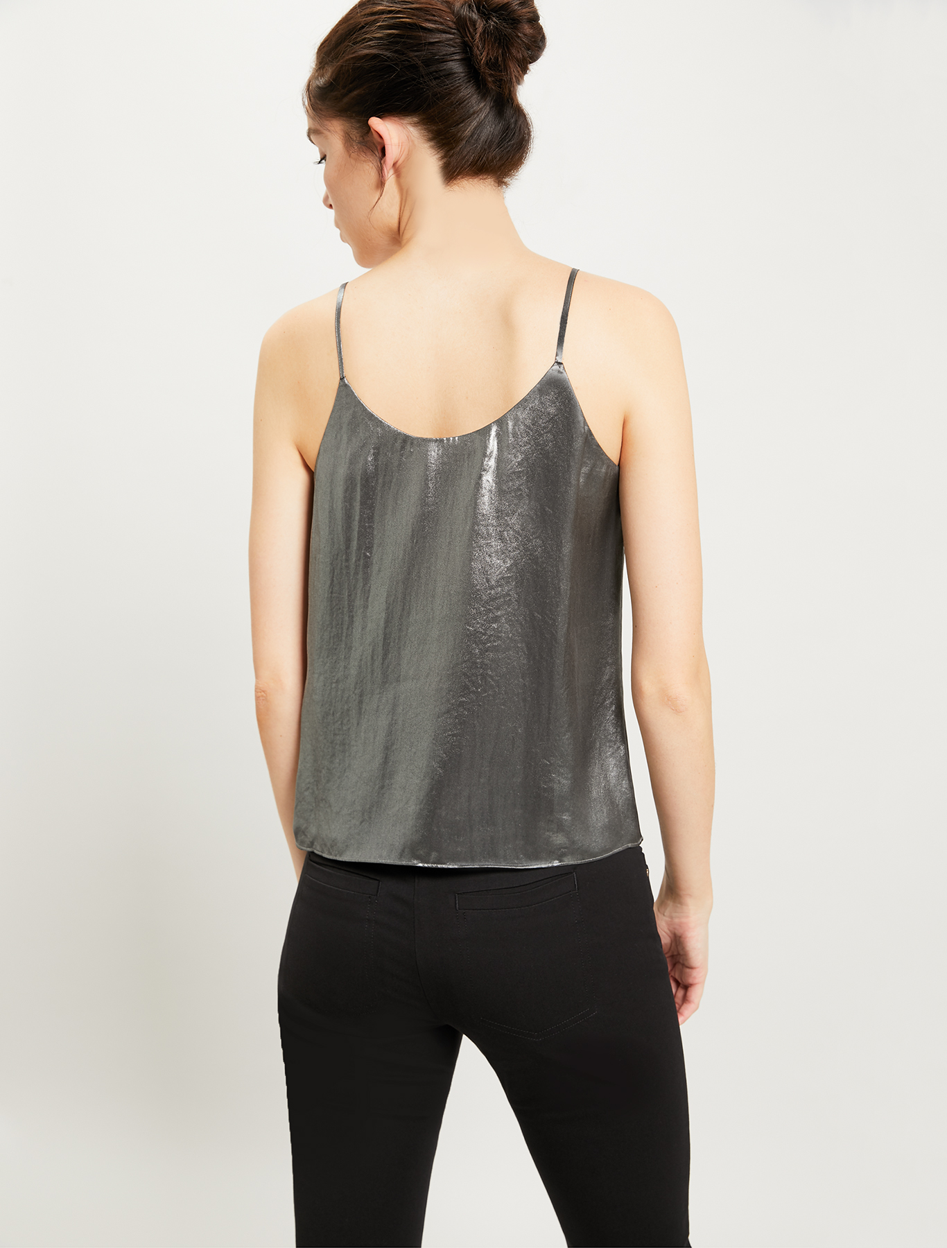 Laminated georgette top, silver - Pennyblack Laminated georgette top - silver - pennyblack