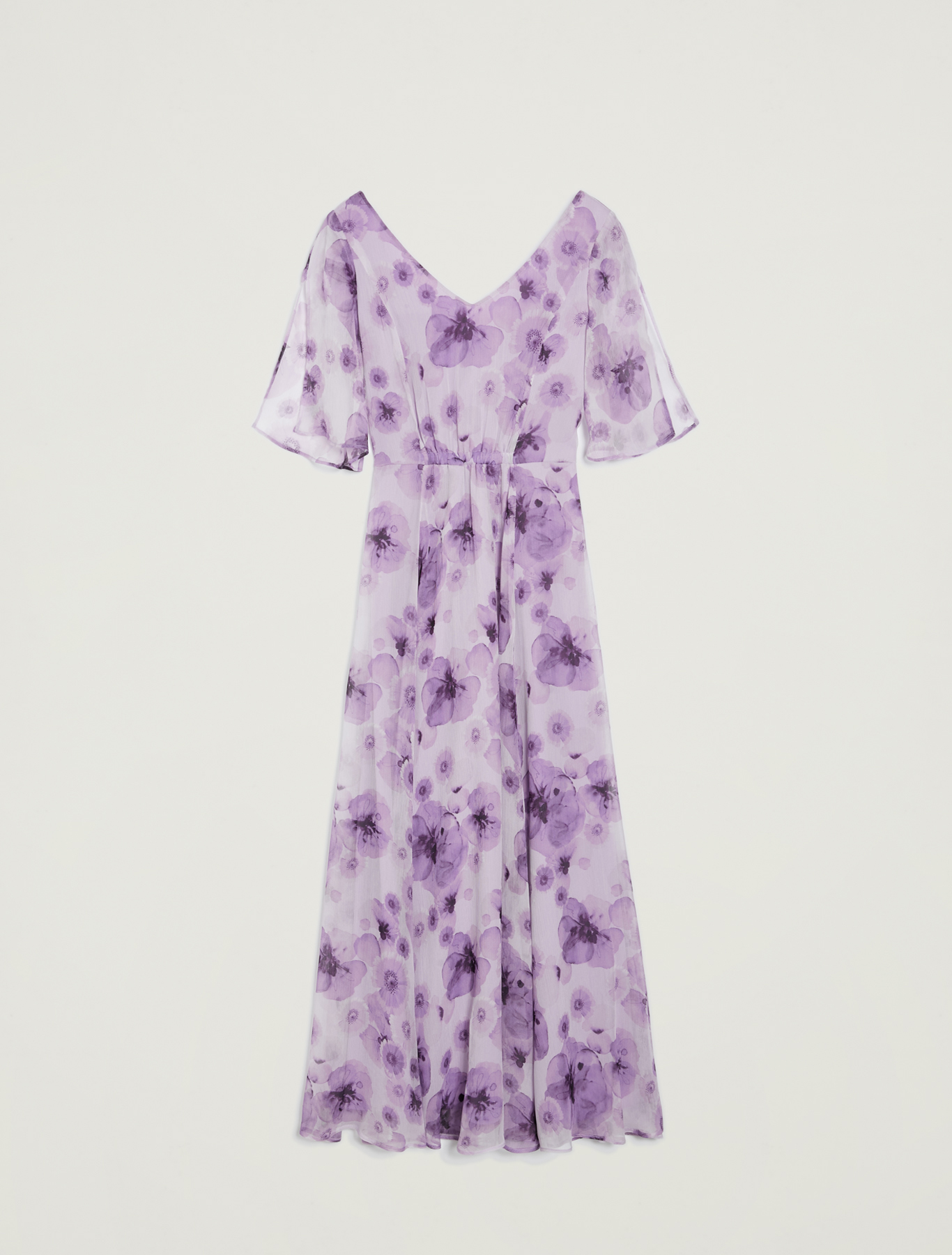 Floral dress with gathering, lilac pattern - Pennyblack Floral dress with gathering - lilac pattern - pennyblack