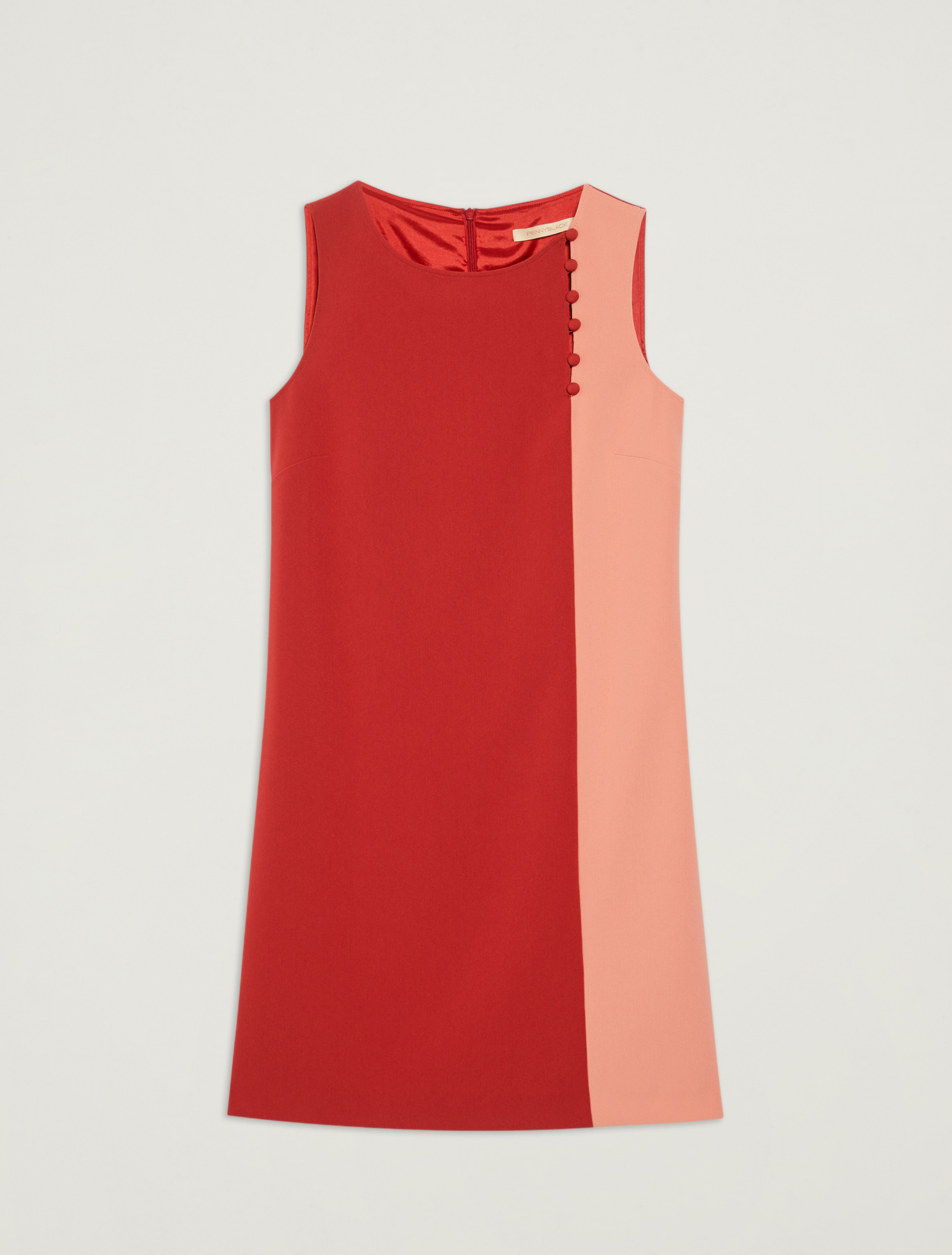 Colour-block dress with boule buttons, red - Pennyblack Colour-block dress with boule buttons - red - pennyblack