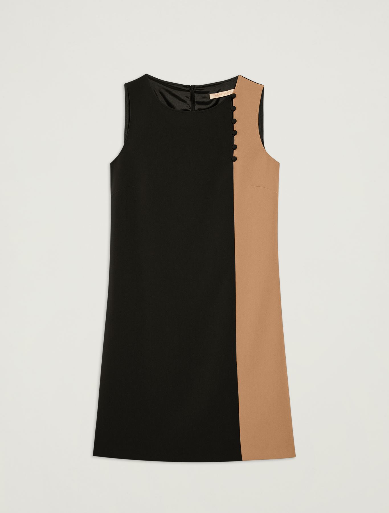 Abito color block con bottoni boule, nero - Pennyblack Abito color block con bottoni boule - nero - pennyblack