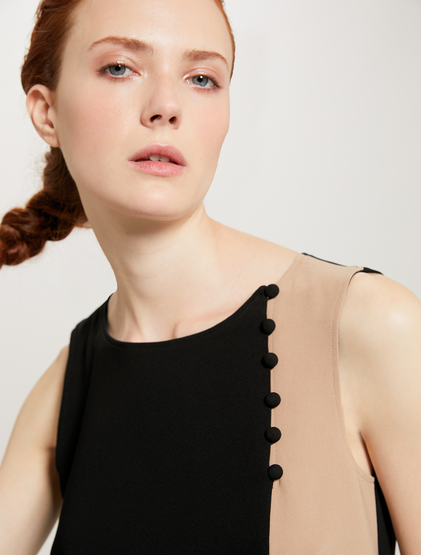 Abito color block con bottoni boule, nero - Pennyblack Abito color block con bottoni boule - nero - pennyblack