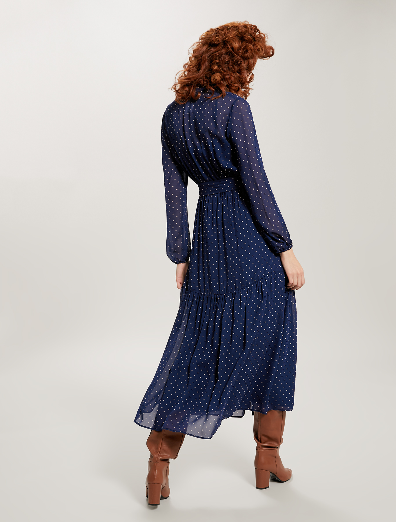 Printed georgette shirt dress, midnight blue pattern - Pennyblack Printed georgette shirt dress - midnight blue pattern - pennyblack