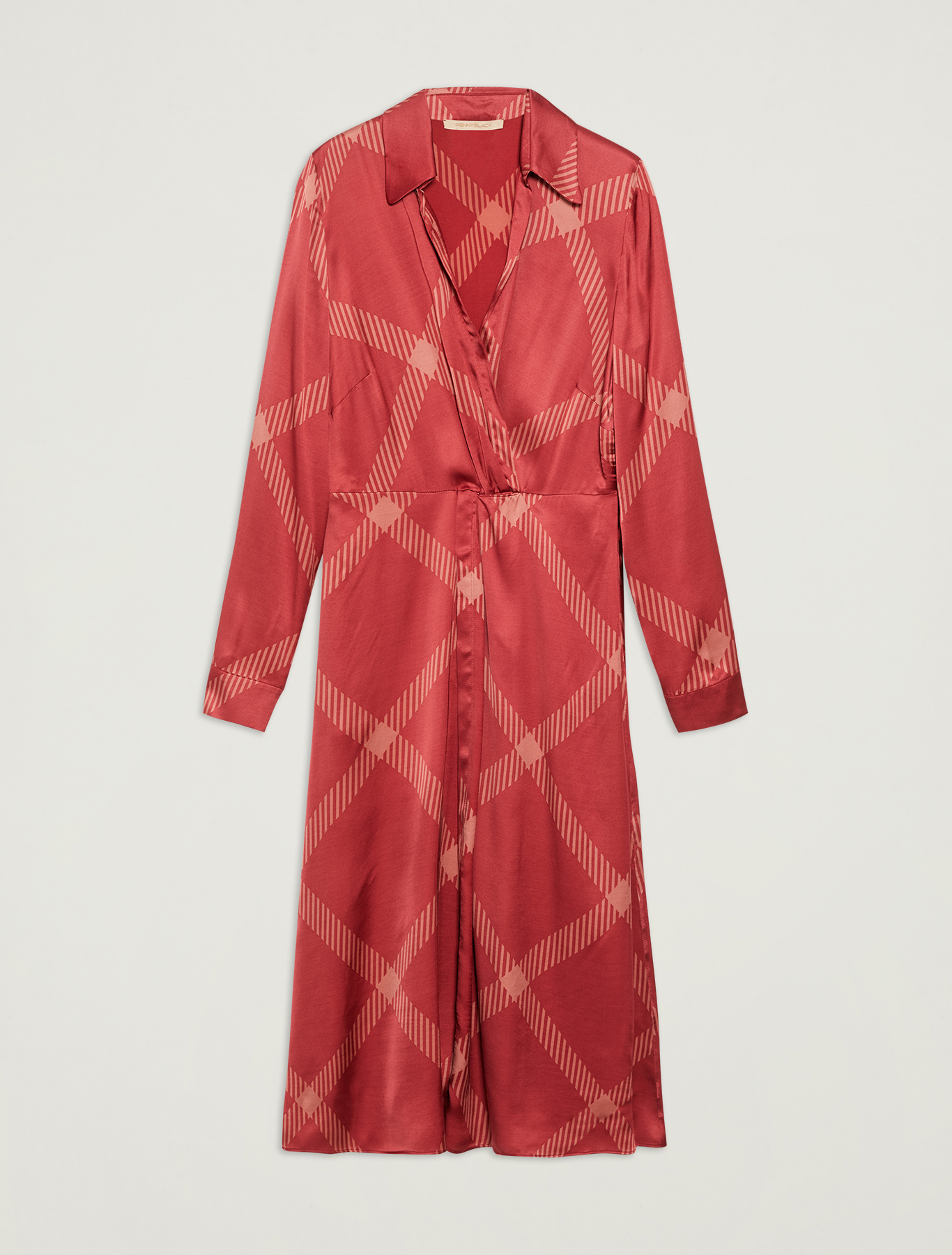 Maxi check dress, red pattern - Pennyblack Maxi check dress - red pattern - pennyblack