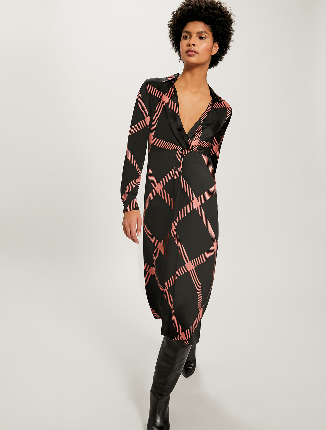 Maxi check dress, black pattern - Pennyblack Maxi check dress - black pattern - pennyblack