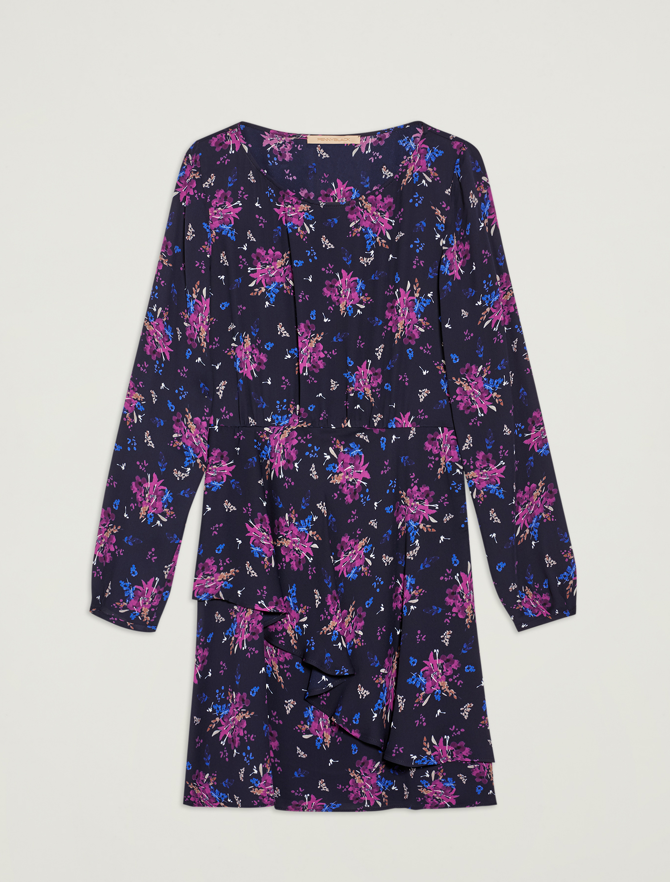Floral georgette dress, navy blue pattern - Pennyblack Floral georgette dress - navy blue pattern - pennyblack