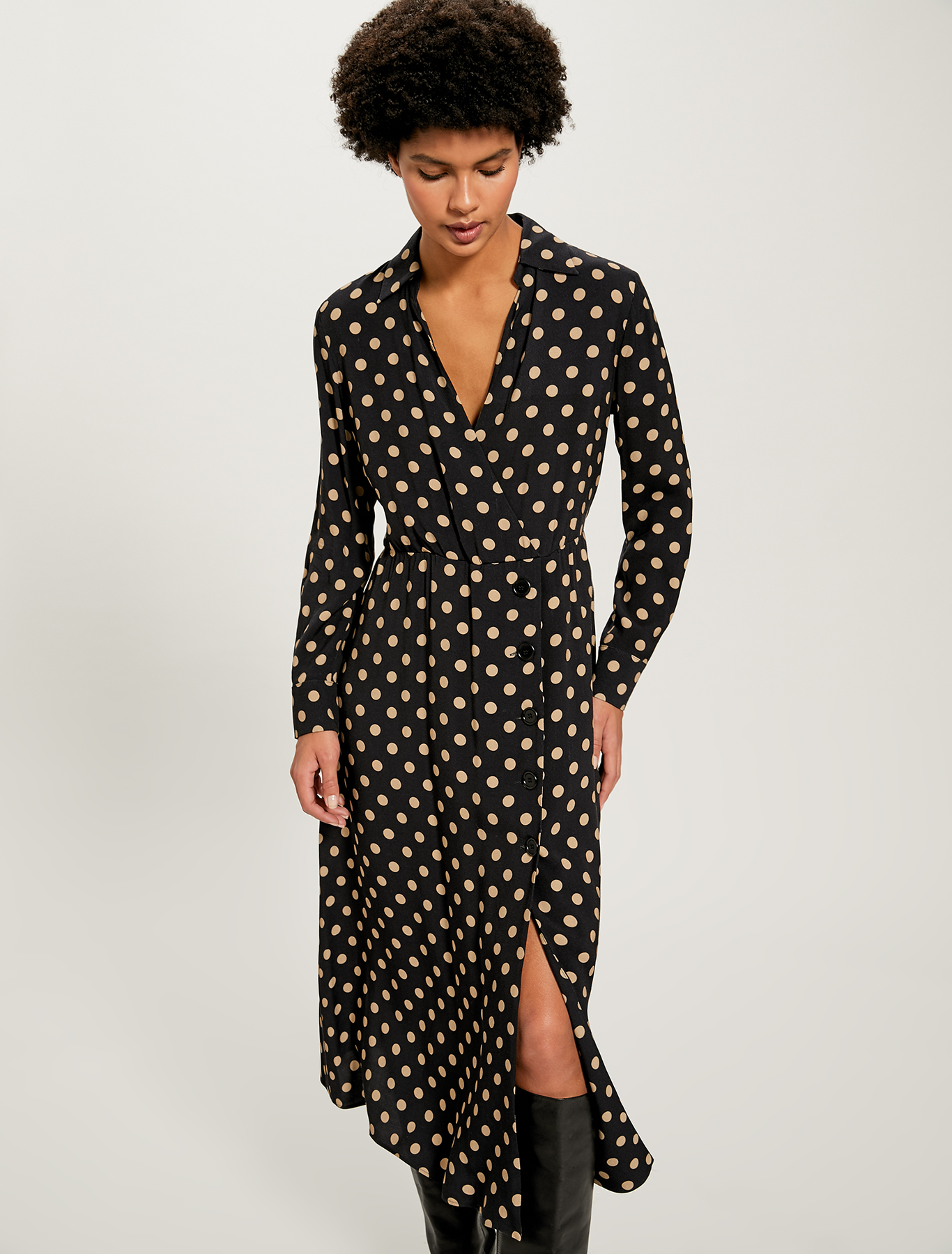 Sablé midi dress, beige pattern - Pennyblack Sablé midi dress - beige pattern - pennyblack