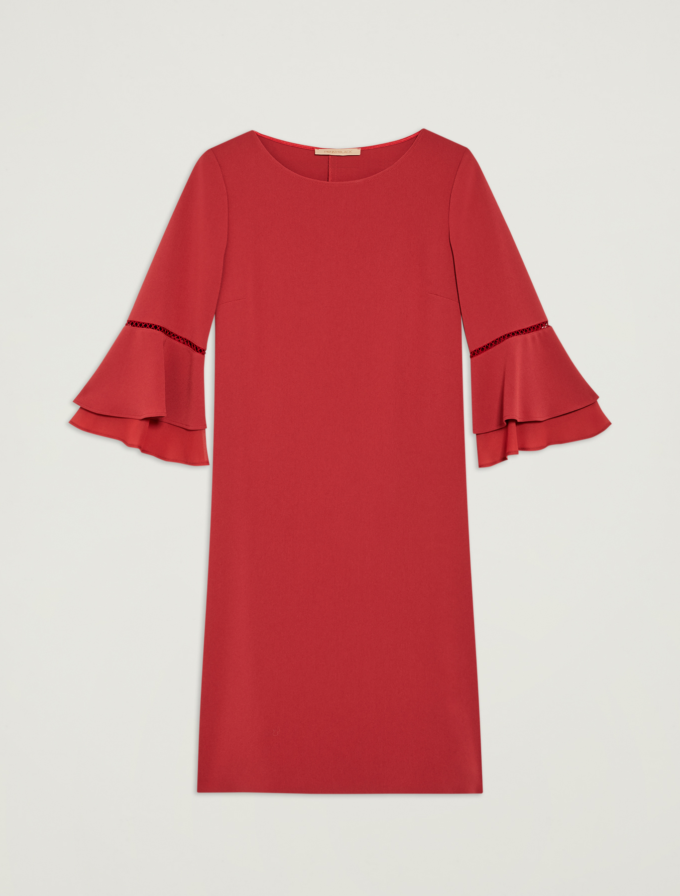 Dress with openwork and ruffles, red - Pennyblack Dress with openwork and ruffles - red - pennyblack