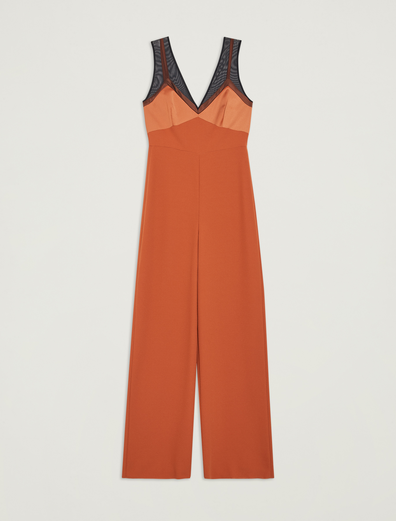 Jumpsuit with satin and tulle details, hazelnut - Pennyblack Jumpsuit with satin and tulle details - hazelnut - pennyblack