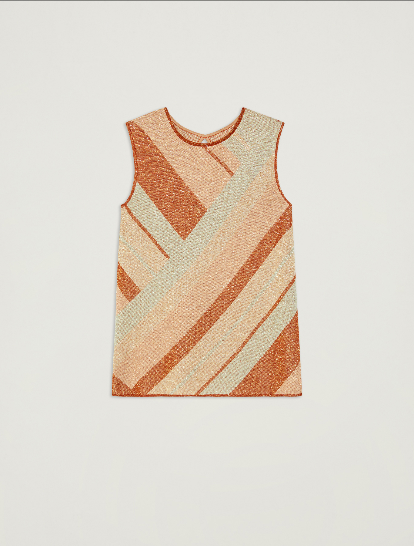 Lamé jacquard knit top, rust - Pennyblack Lamé jacquard knit top - rust - pennyblack