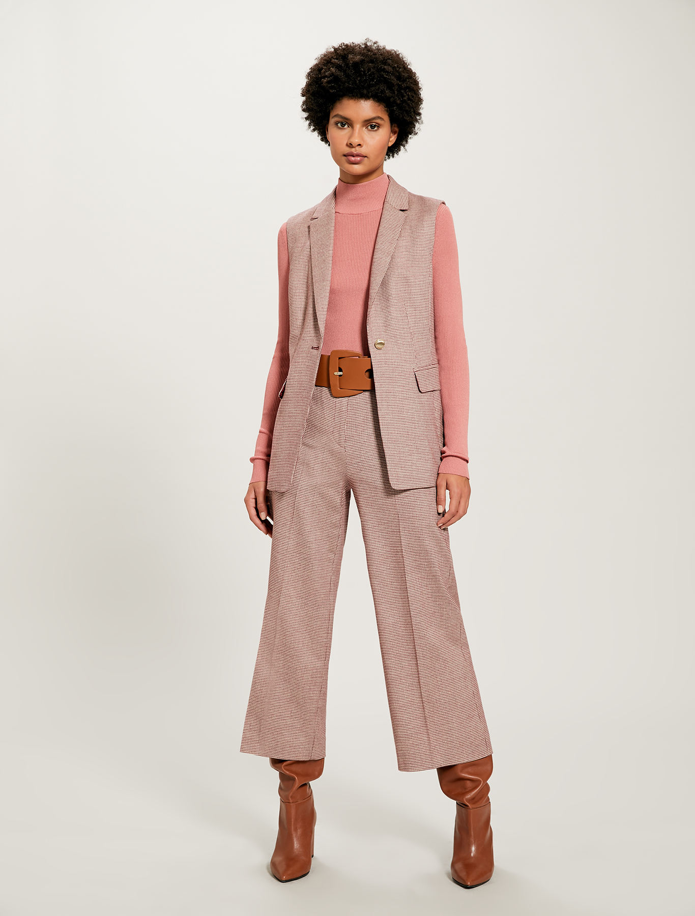 Ribbed knit turtleneck, salmon pink - Pennyblack Ribbed knit turtleneck - salmon pink - pennyblack