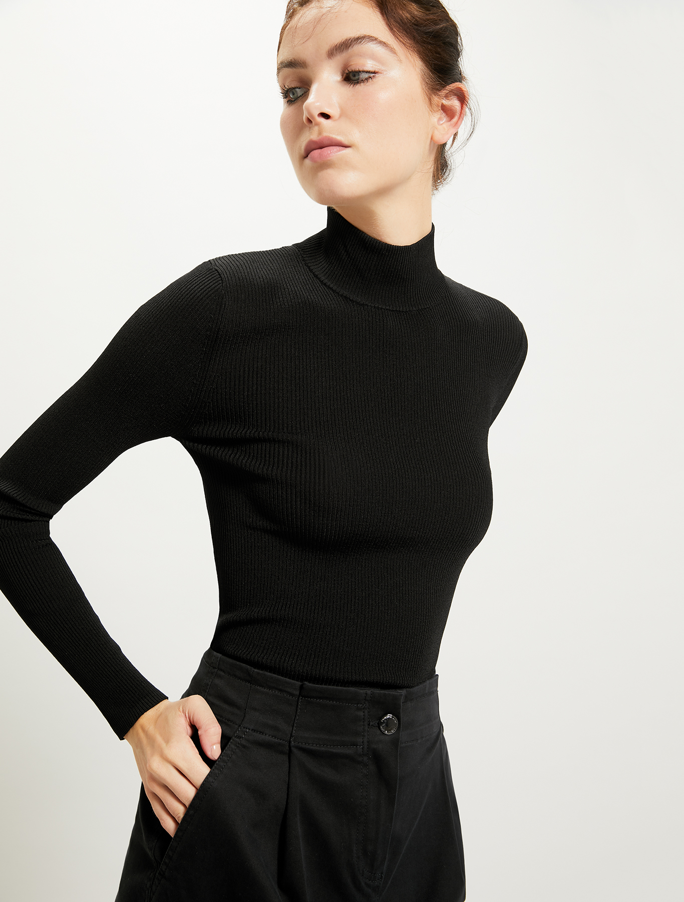 Lupetto in maglia a costine, nero - Pennyblack Lupetto in maglia a costine - nero - pennyblack