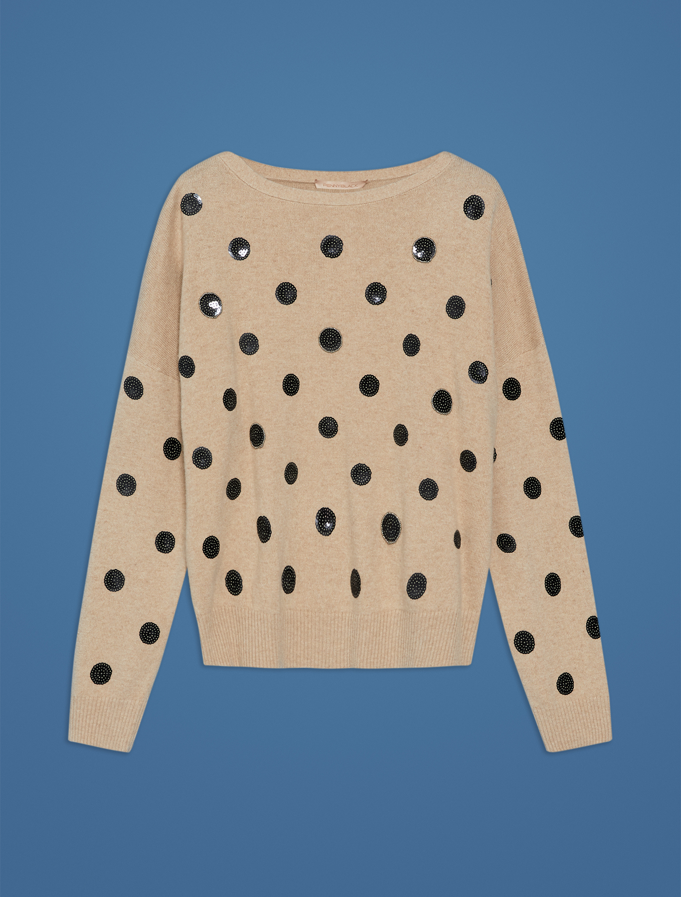 Jumper with sequin embroidery, camel pattern - Pennyblack Jumper with sequin embroidery - camel pattern - pennyblack