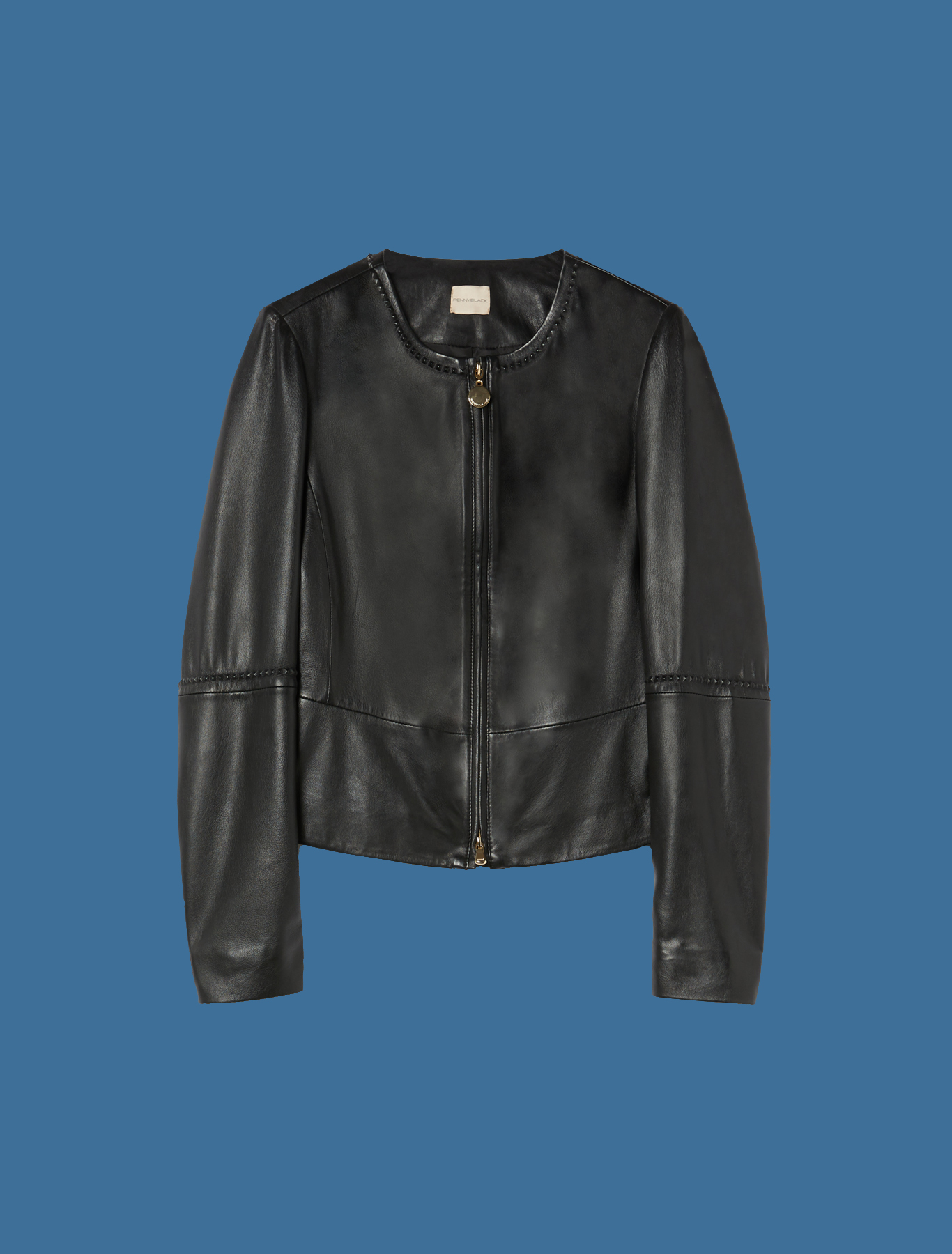 Slim suede jacket, black - Pennyblack Slim suede jacket - black - pennyblack