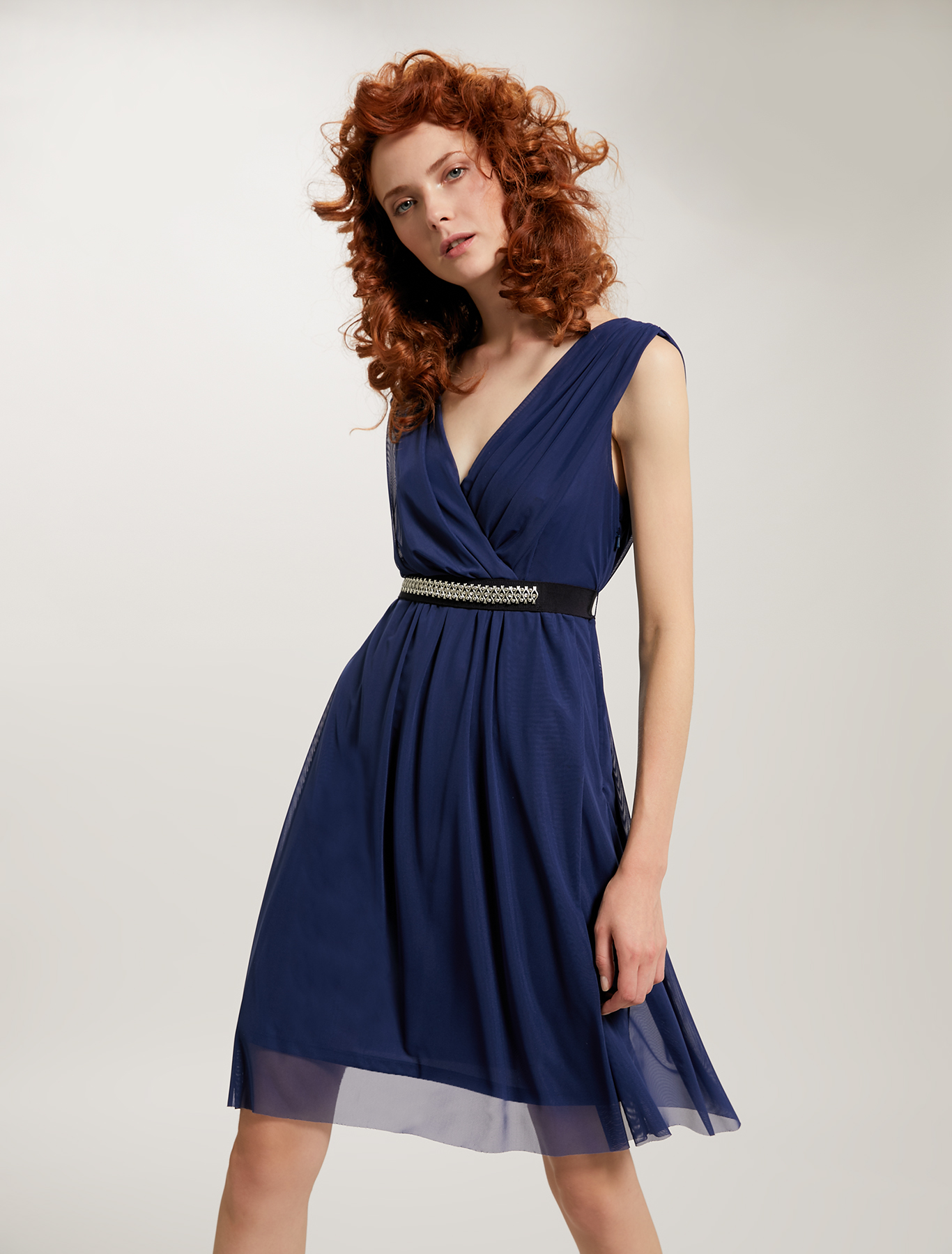 Draped tulle dress, midnight blue - Pennyblack Draped tulle dress - midnight blue - pennyblack