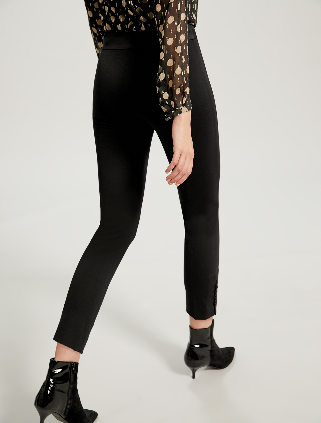 Skinny trousers with boule buttons, black - Pennyblack Skinny trousers with boule buttons - black - pennyblack