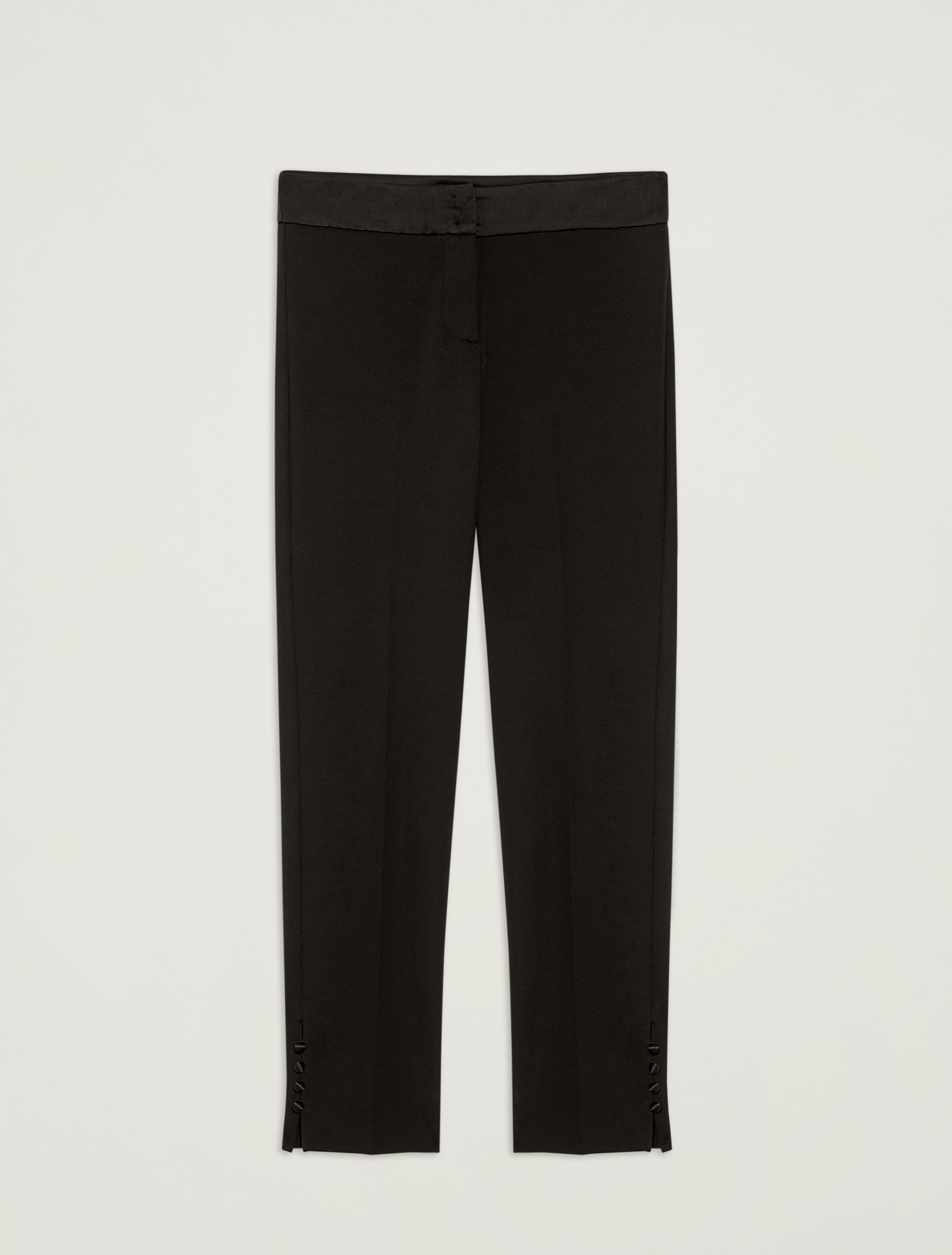 Skinny trousers with boule buttons, black - Pennyblack