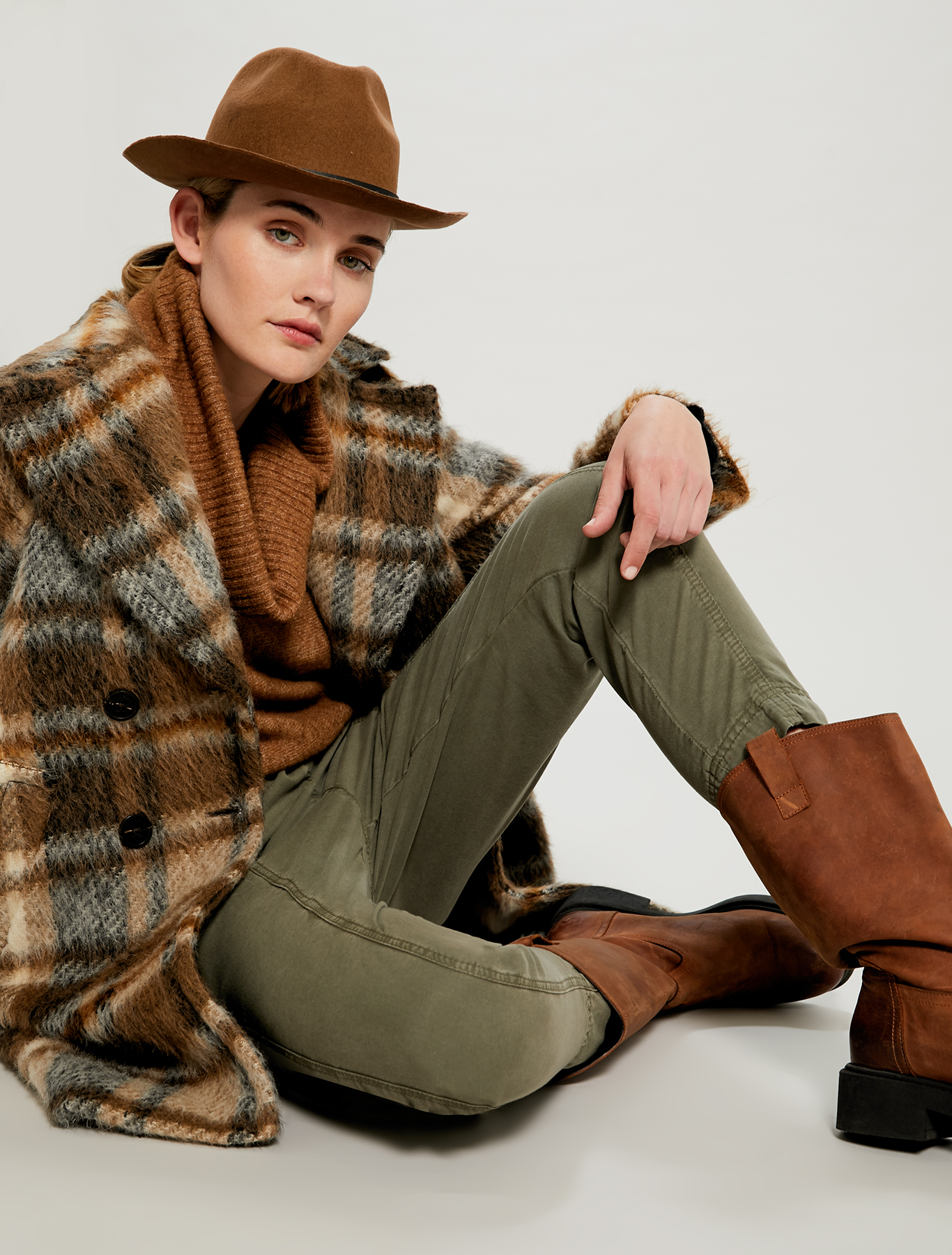 Checked coat, camel pattern - Pennyblack Checked coat - camel pattern - pennyblack
