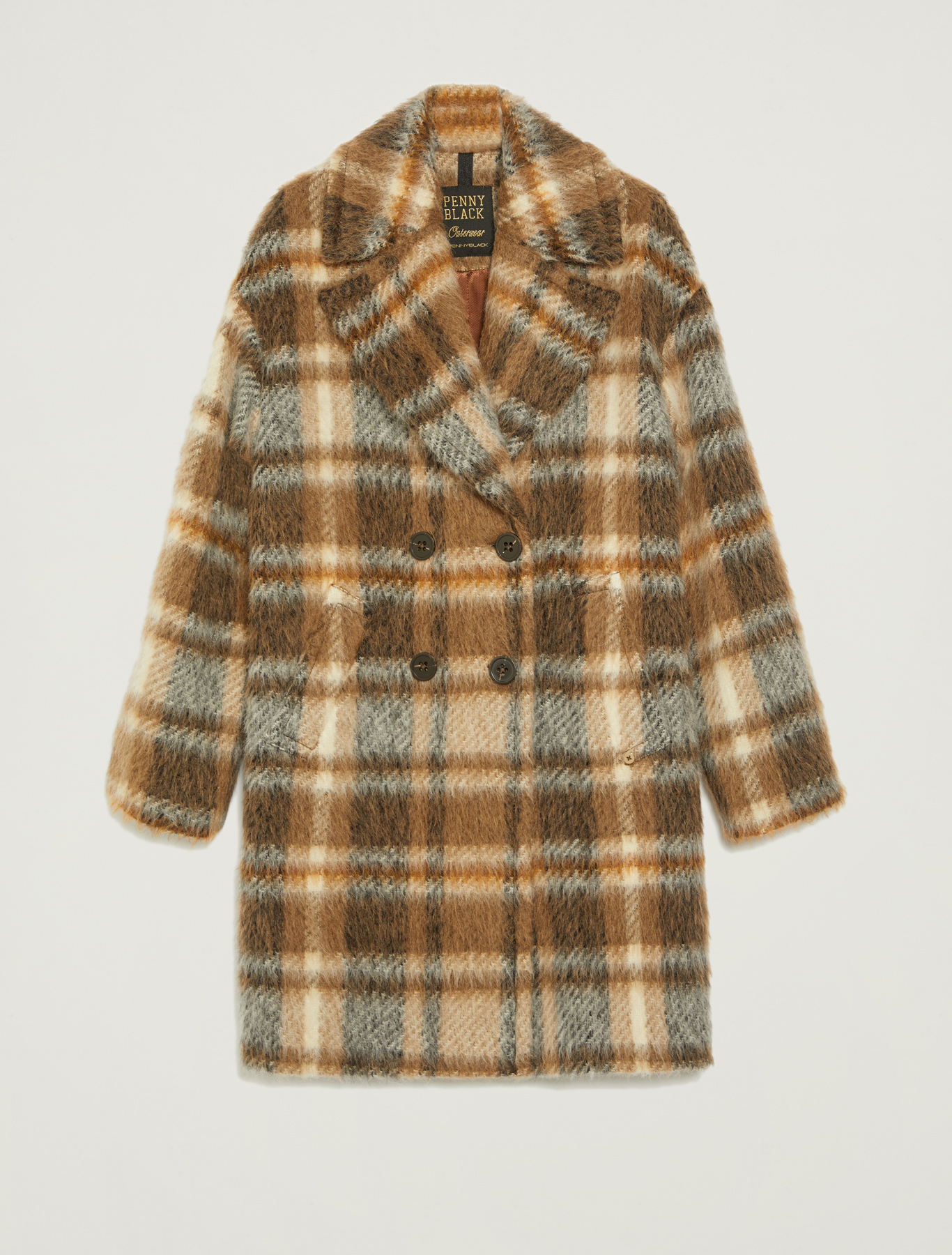Checked coat, camel pattern - Pennyblack Checked coat - camel pattern - pennyblack
