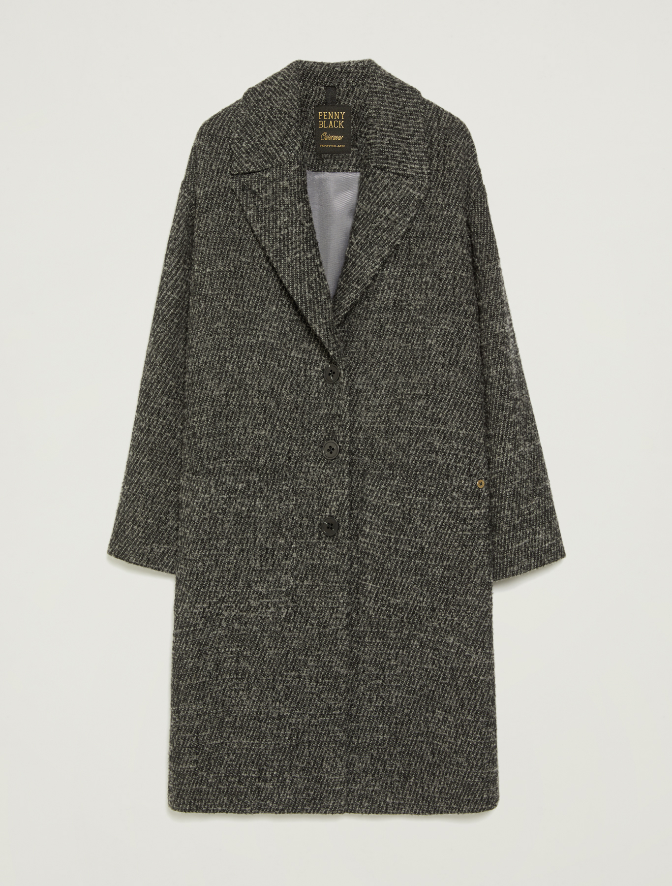Bouclé coat, medium grey pattern - Pennyblack Bouclé coat - medium grey pattern - pennyblack