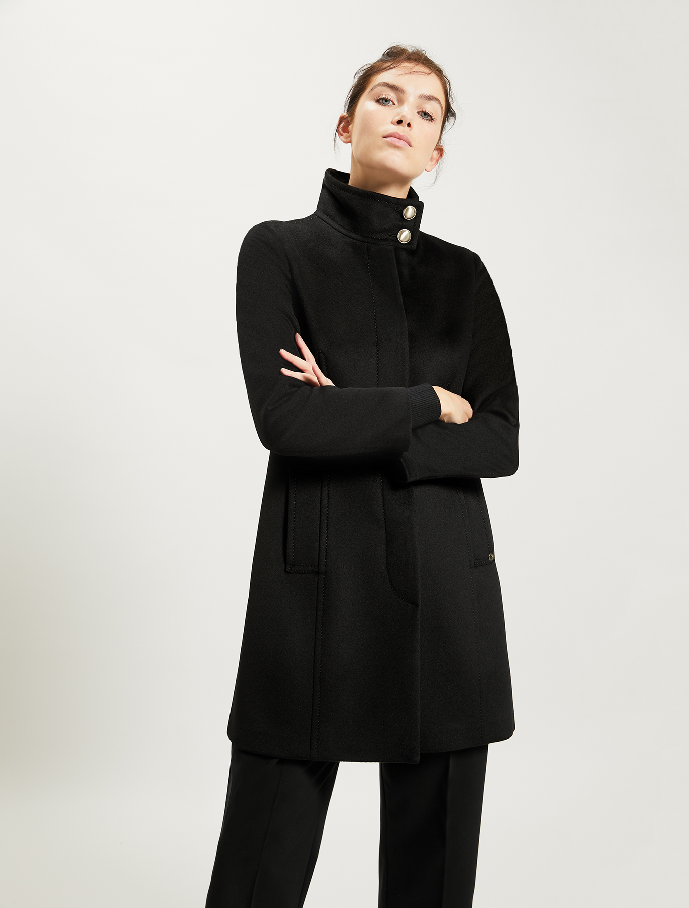 Pure wool slim-fit coat, black - Pennyblack Pure wool slim-fit coat - black - pennyblack