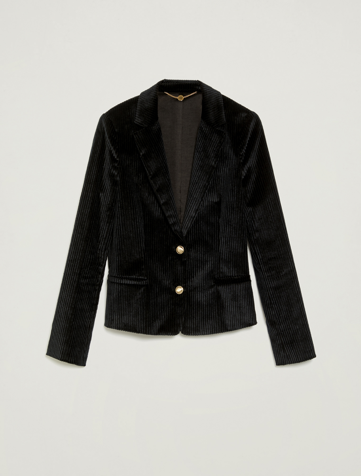 Slim fit corduroy blazer, black - Pennyblack Slim fit corduroy blazer - black - pennyblack