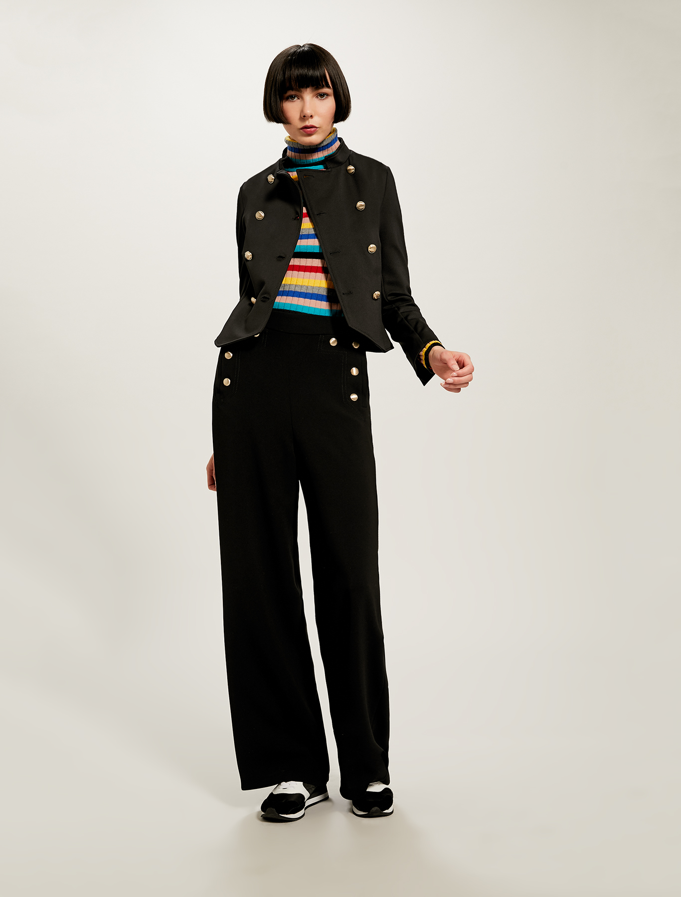 Pantaloni con bottoni marinière, nero - Pennyblack Pantaloni con bottoni marinière - nero - pennyblack