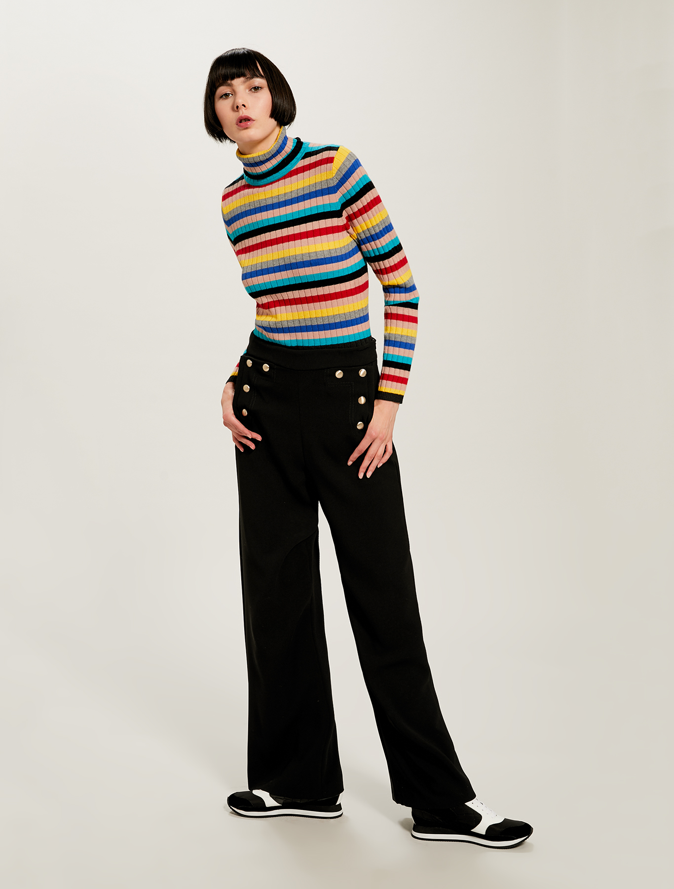 Pantaloni con bottoni marinière, nero - Pennyblack Pantaloni con bottoni marinière - nero - pennyblack