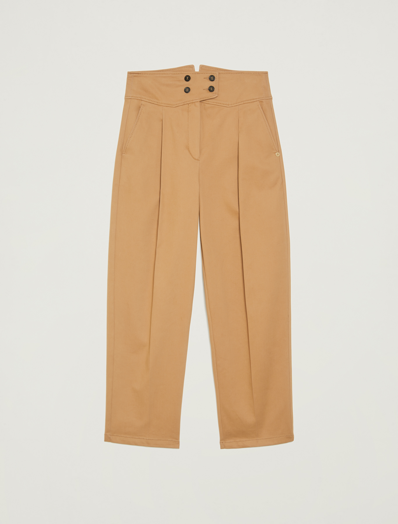 Cotton satin trousers, beige - Pennyblack Cotton satin trousers - beige - pennyblack