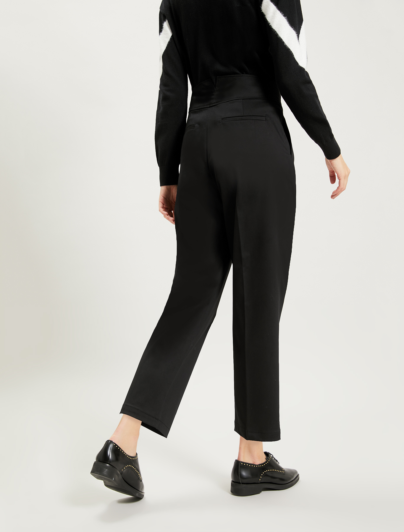 Cotton satin trousers, black - Pennyblack Cotton satin trousers - black - pennyblack