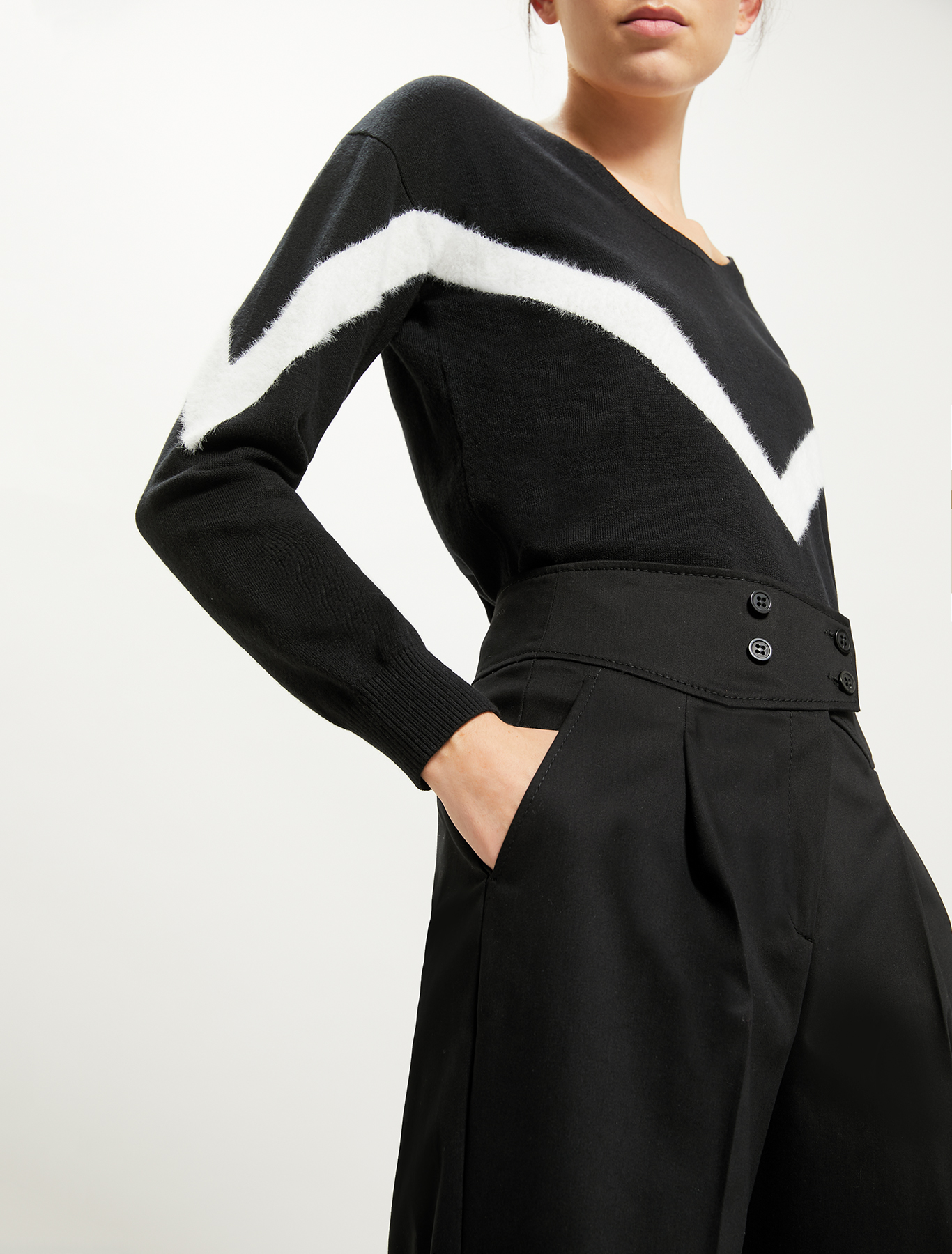 Cotton satin trousers, black - Pennyblack Cotton satin trousers - black - pennyblack
